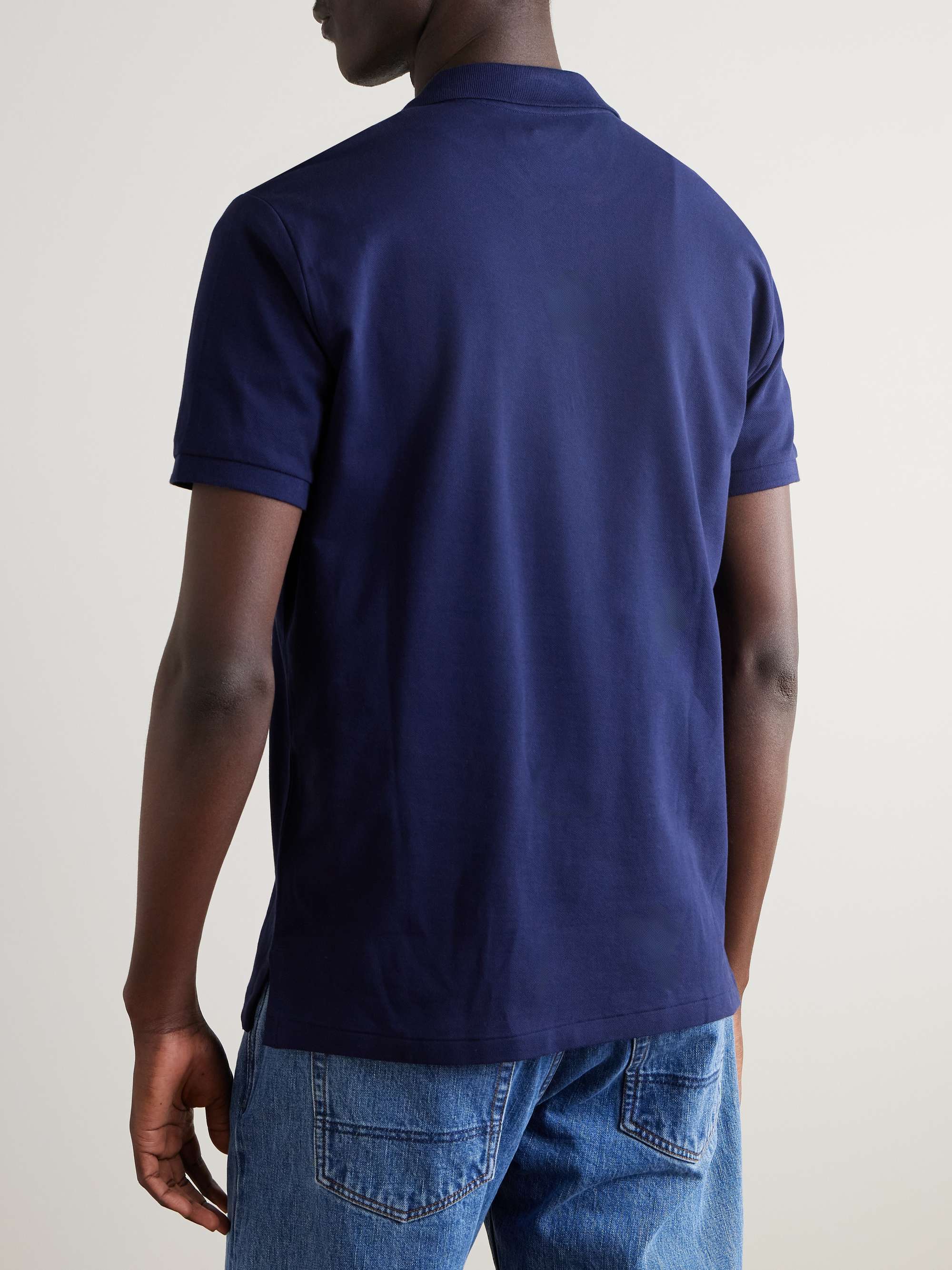 Logo-Embroidered Cotton-Blend Piqué Polo Shirt view