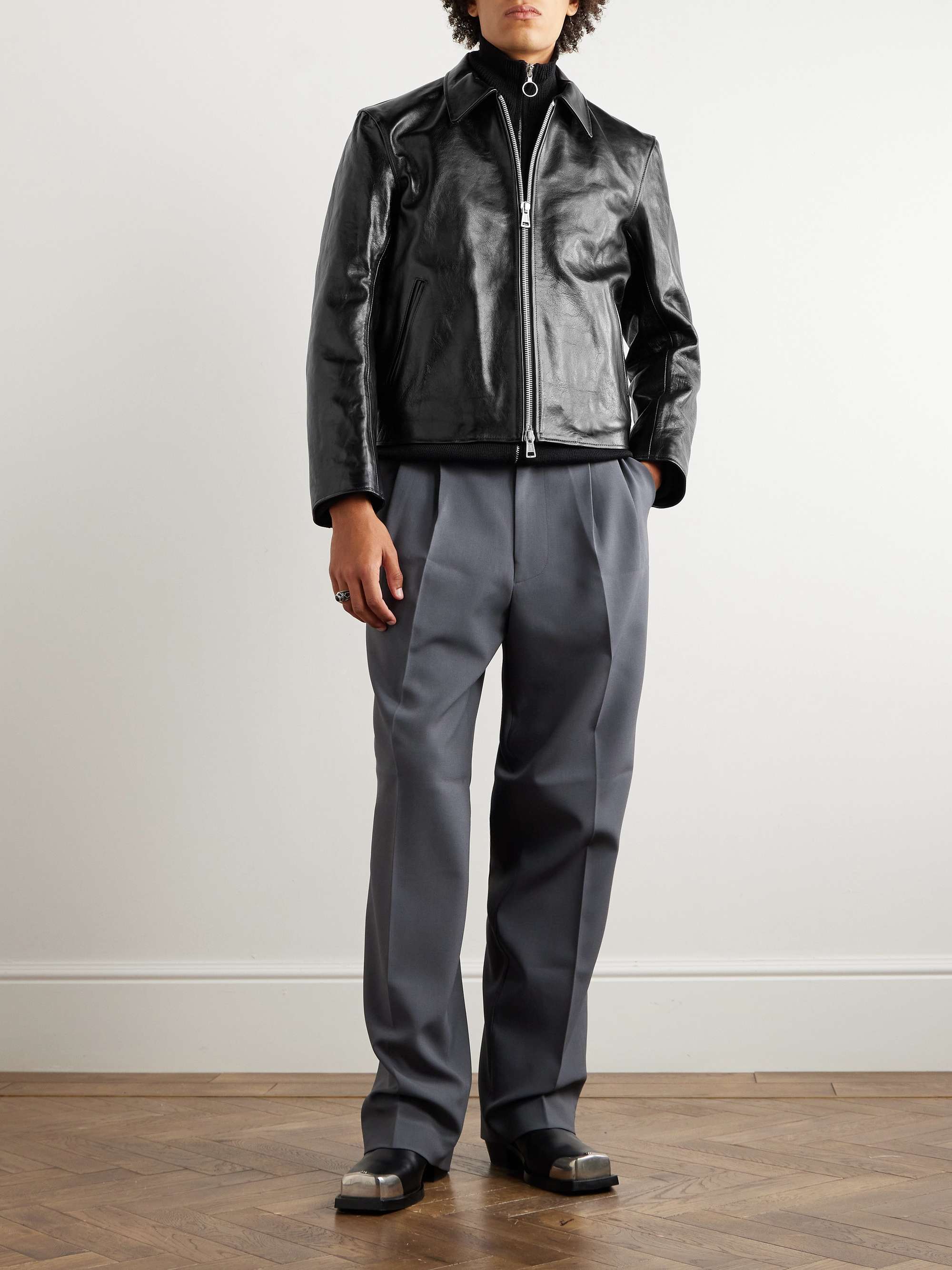 Mini Leather Blouson Jacket view