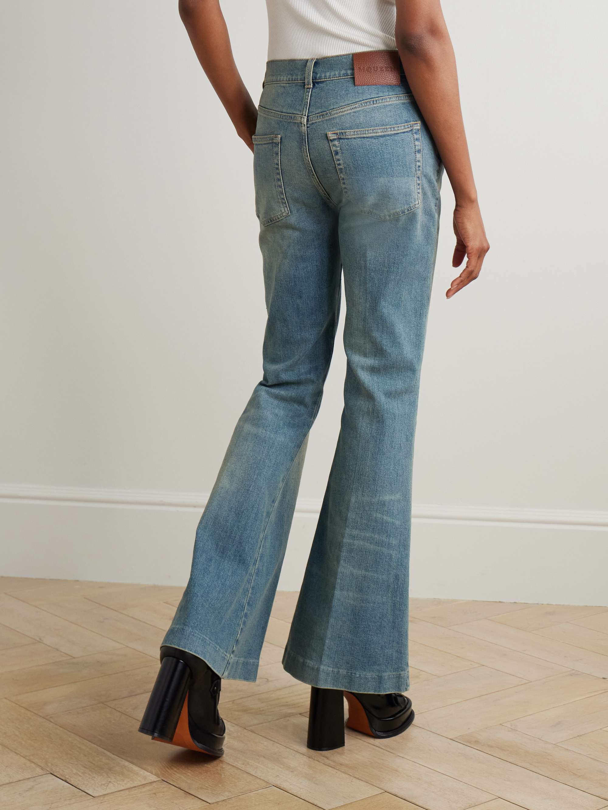 High-rise boot-cut jeans view