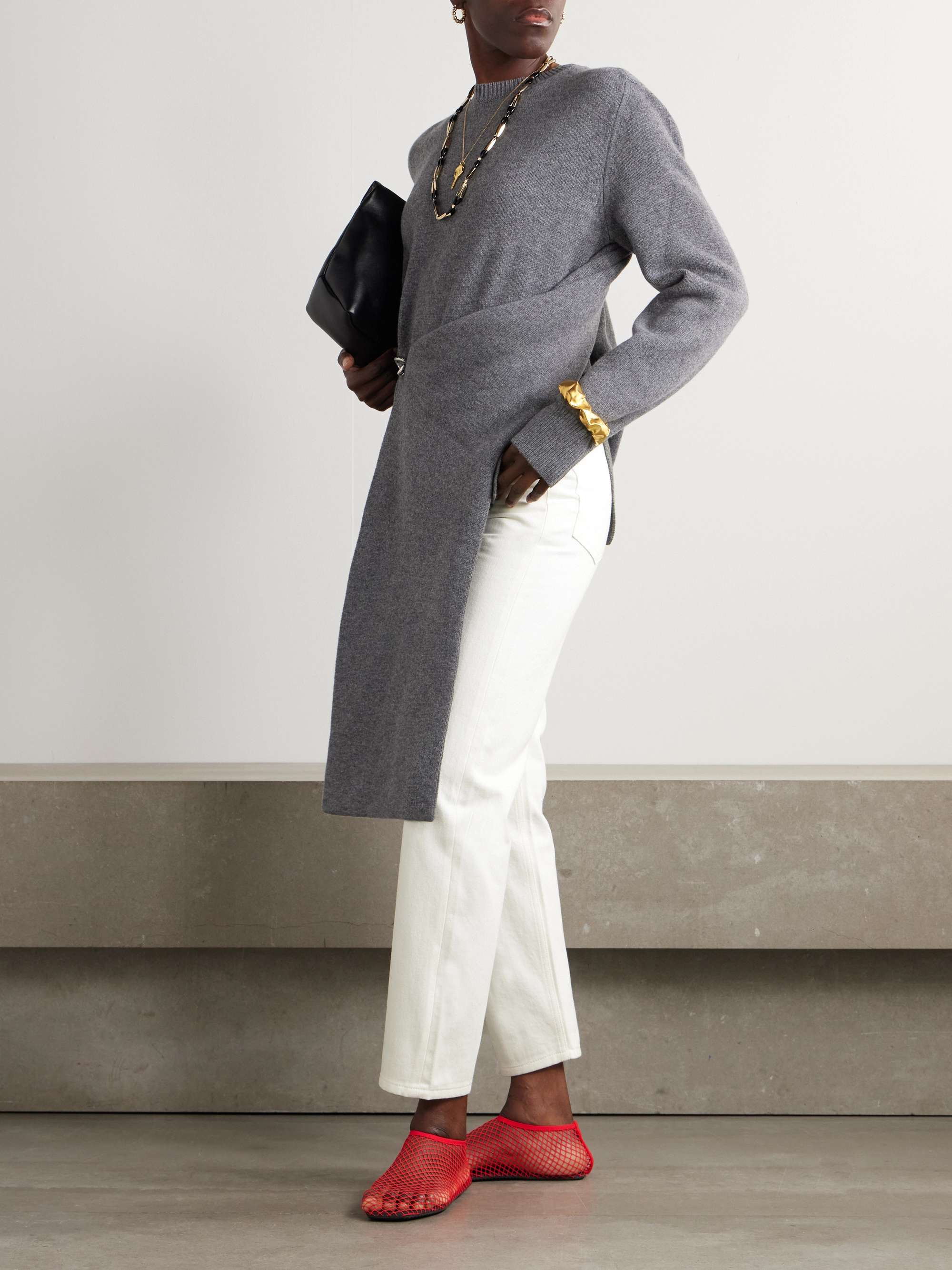 Cropped high-rise straight-leg jeans view