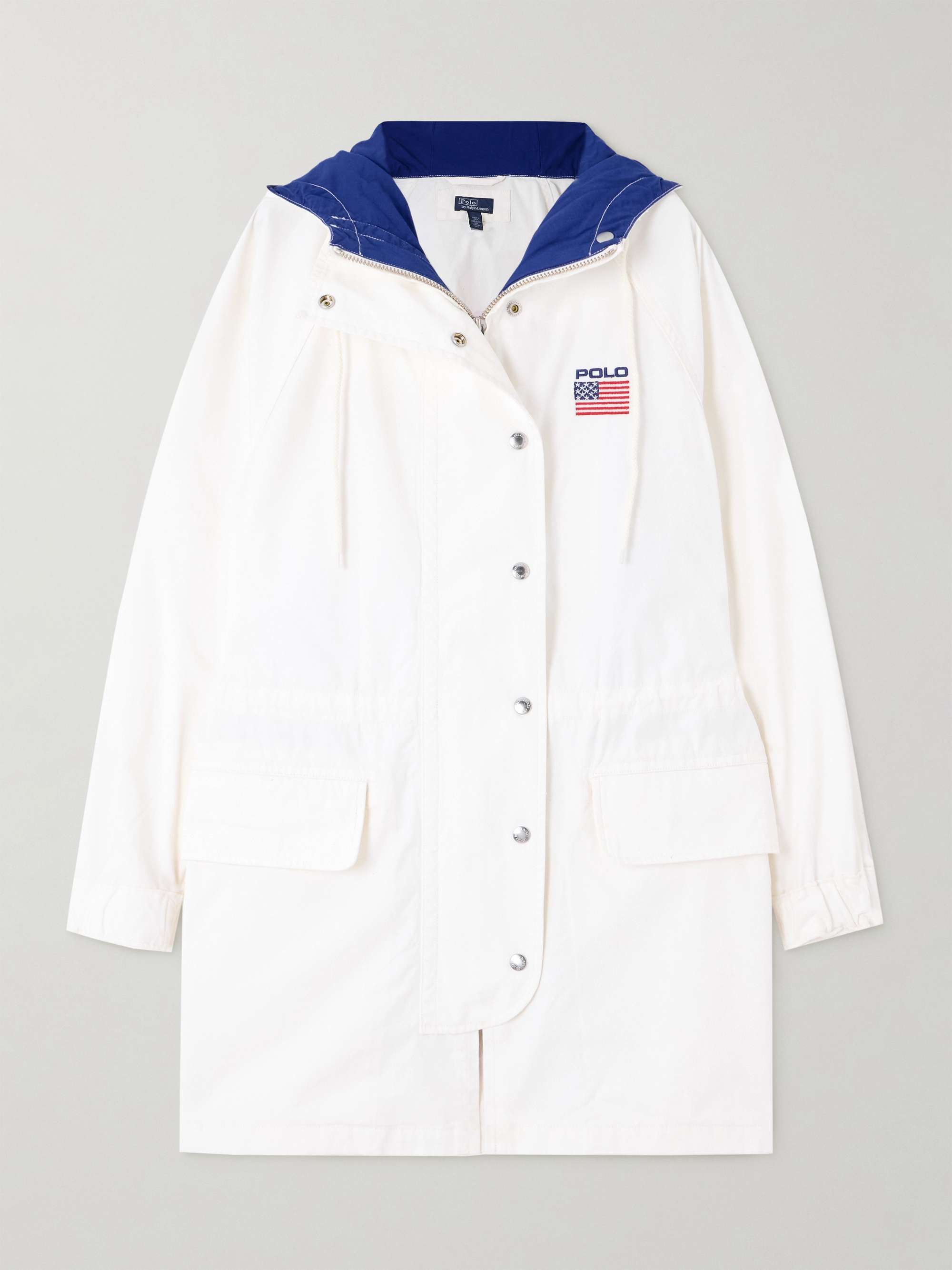 Embroidered printed cotton-canvas hooded jacket hero visual