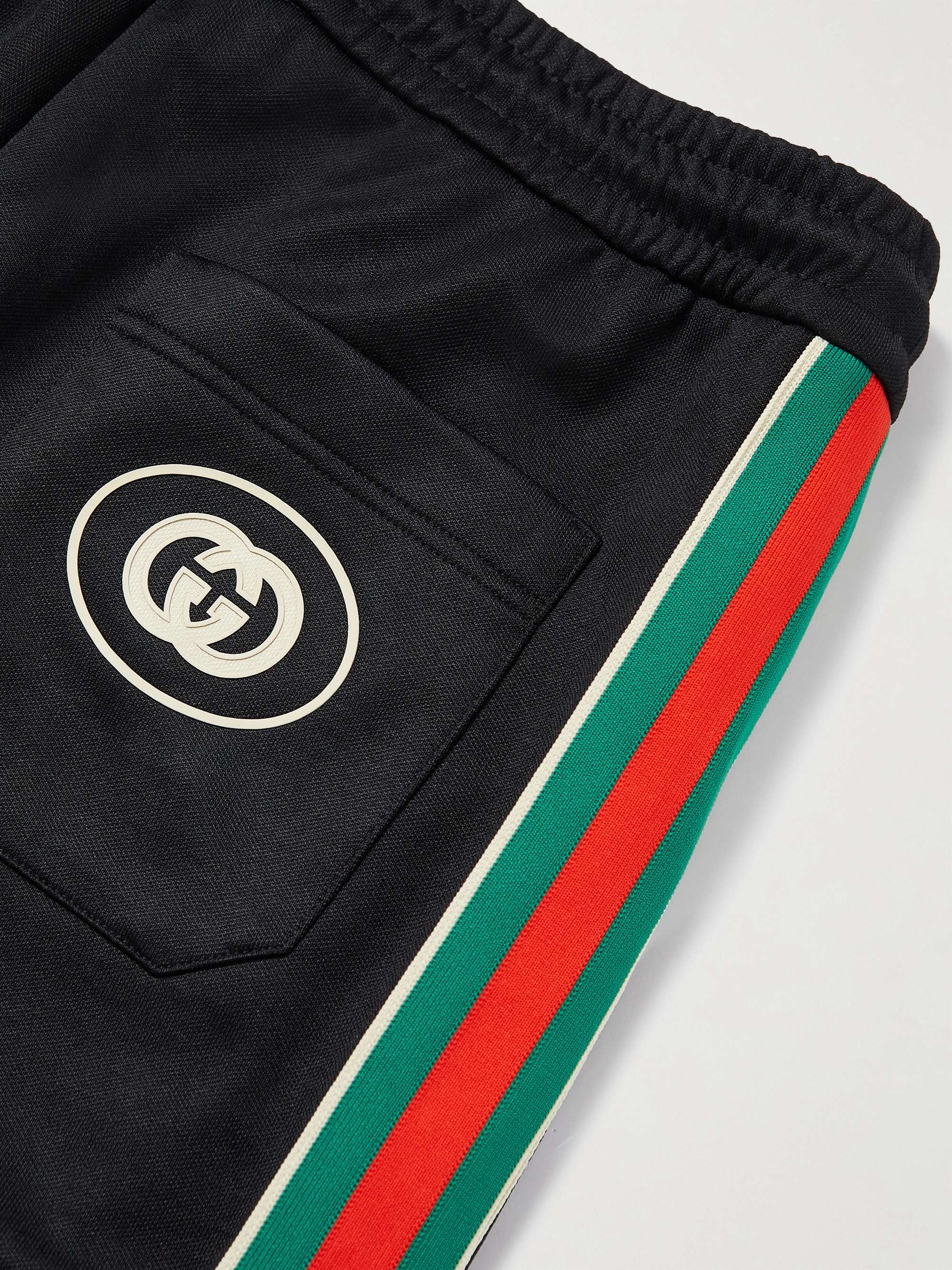 Tapered Webbing-Trimmed Stretch-Jersey Sweatpants view