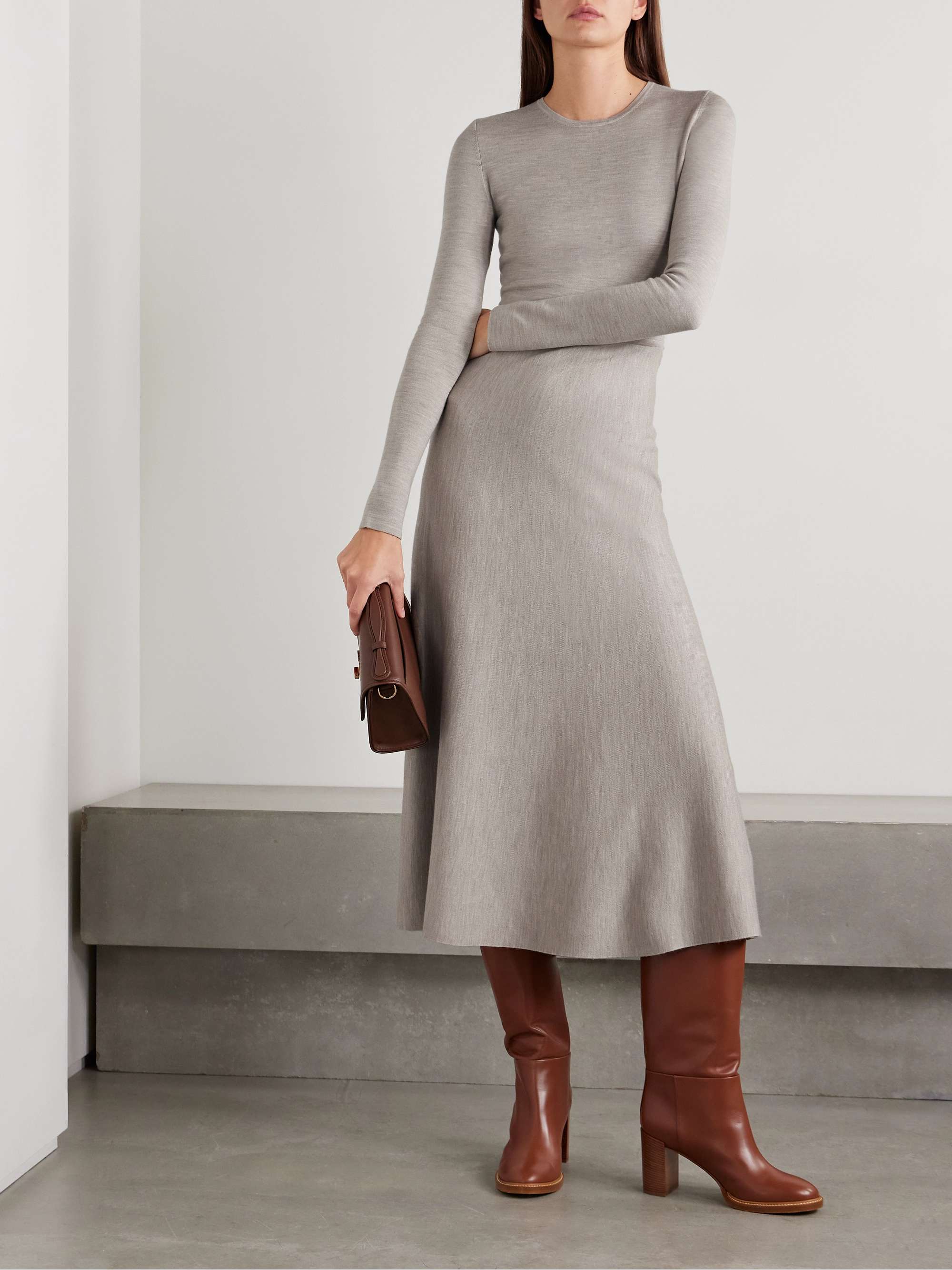 Tegea wool, cashmere and silk-blend midi dress view