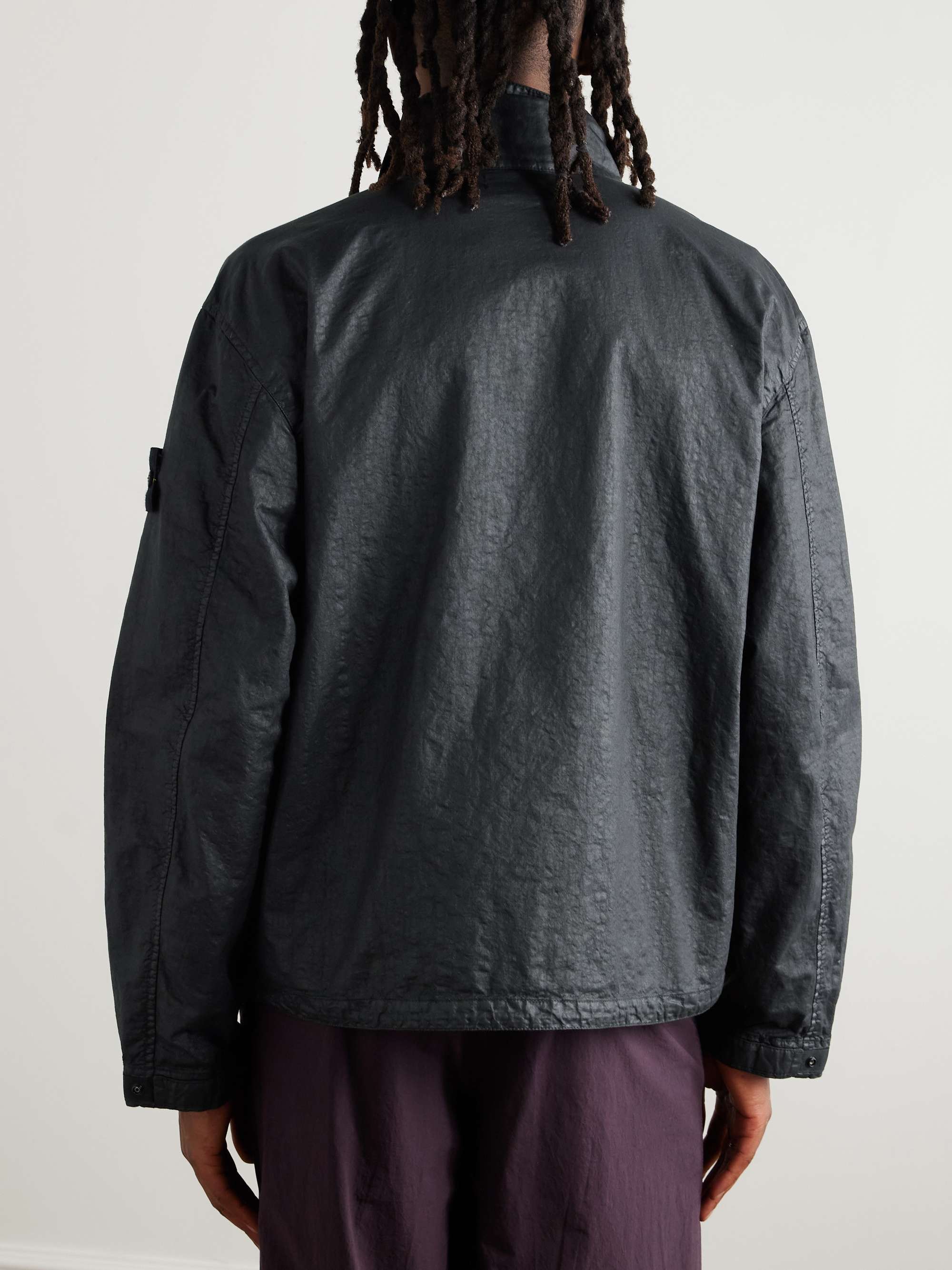 Logo-Appliquéd Garment-Dyed Panama-TC Jacket view