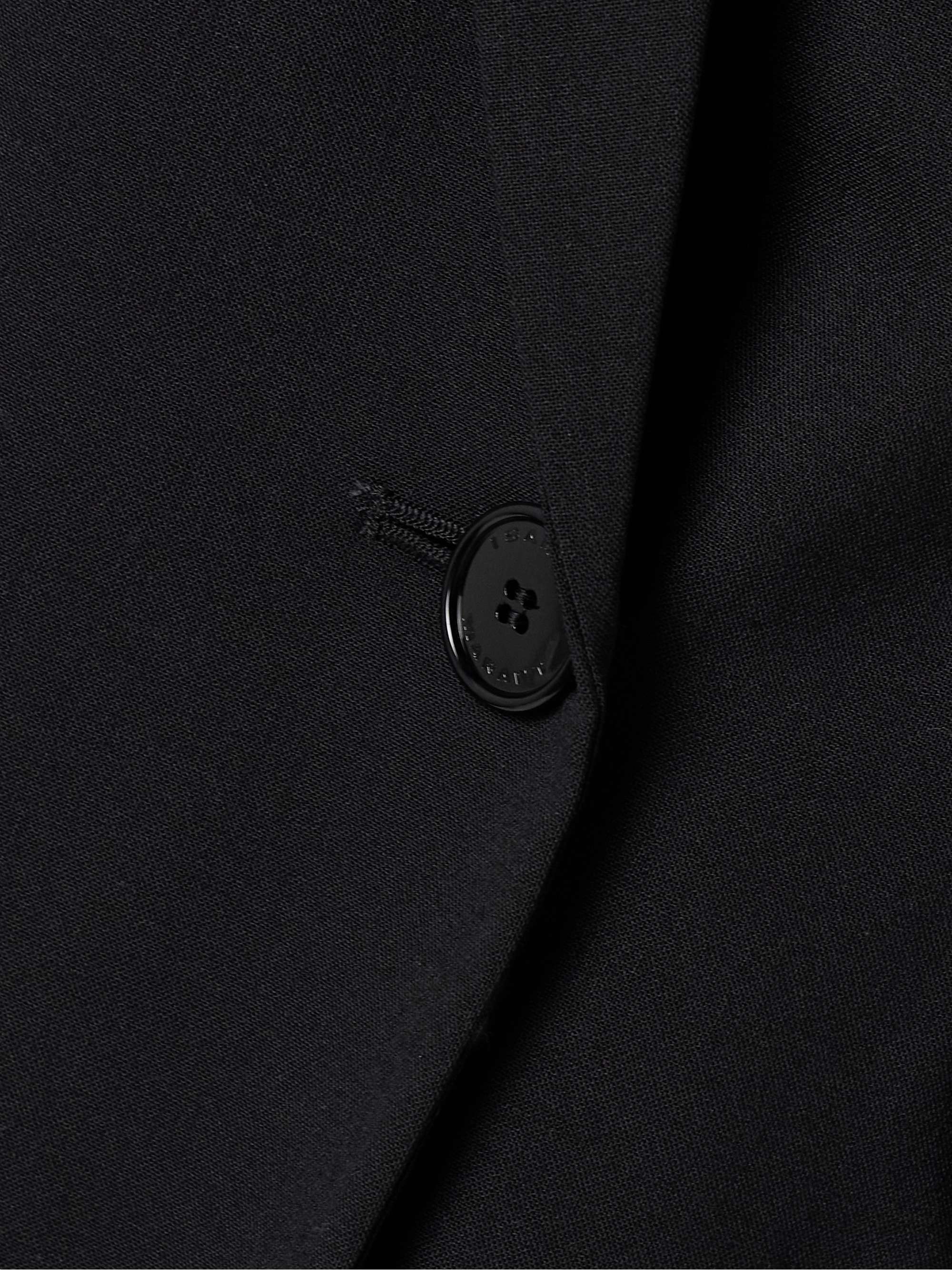 Klero double-breasted grain de poudre wool-blend blazer view