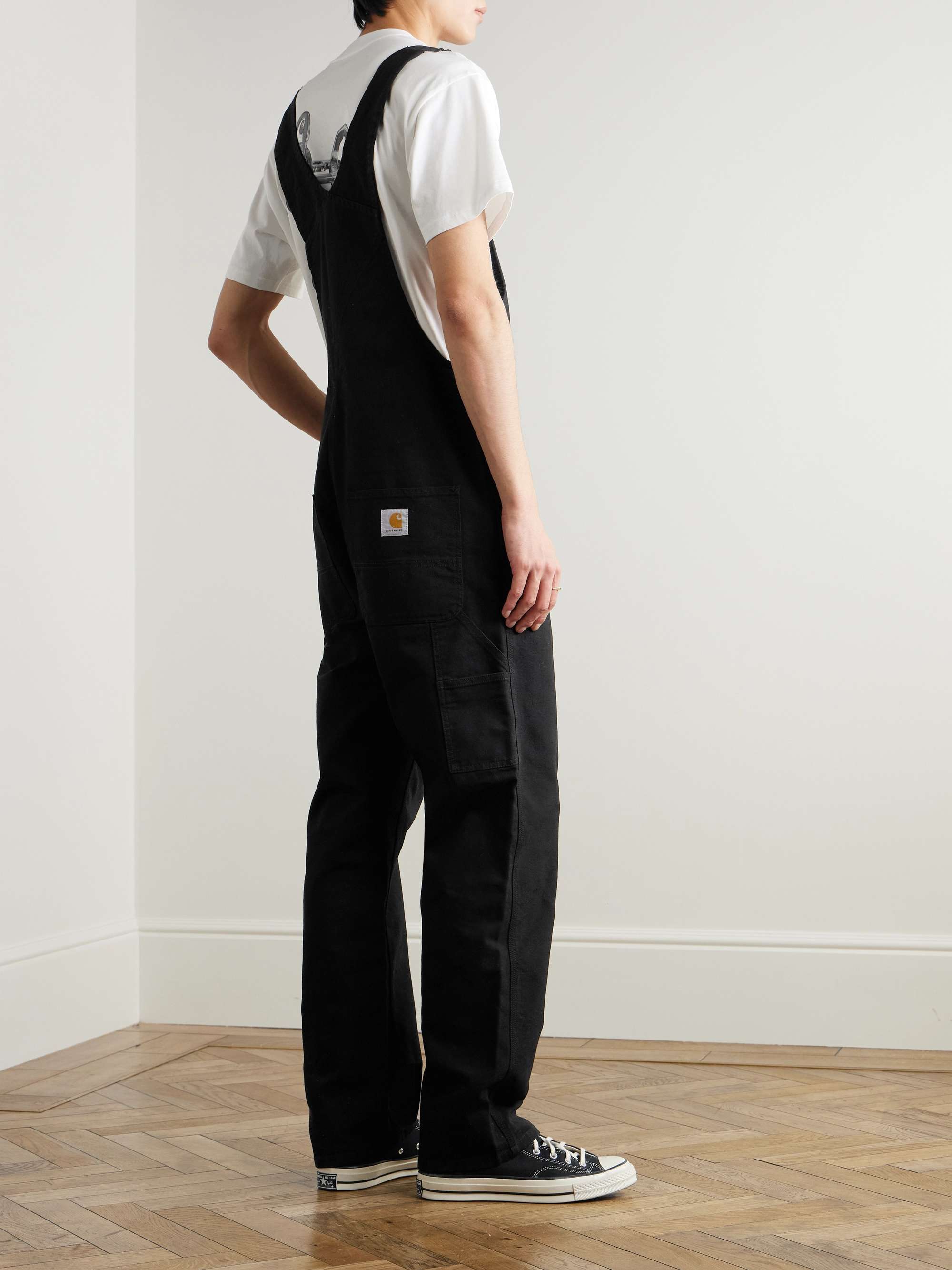 Straight-Leg Cotton-Canvas Overalls view
