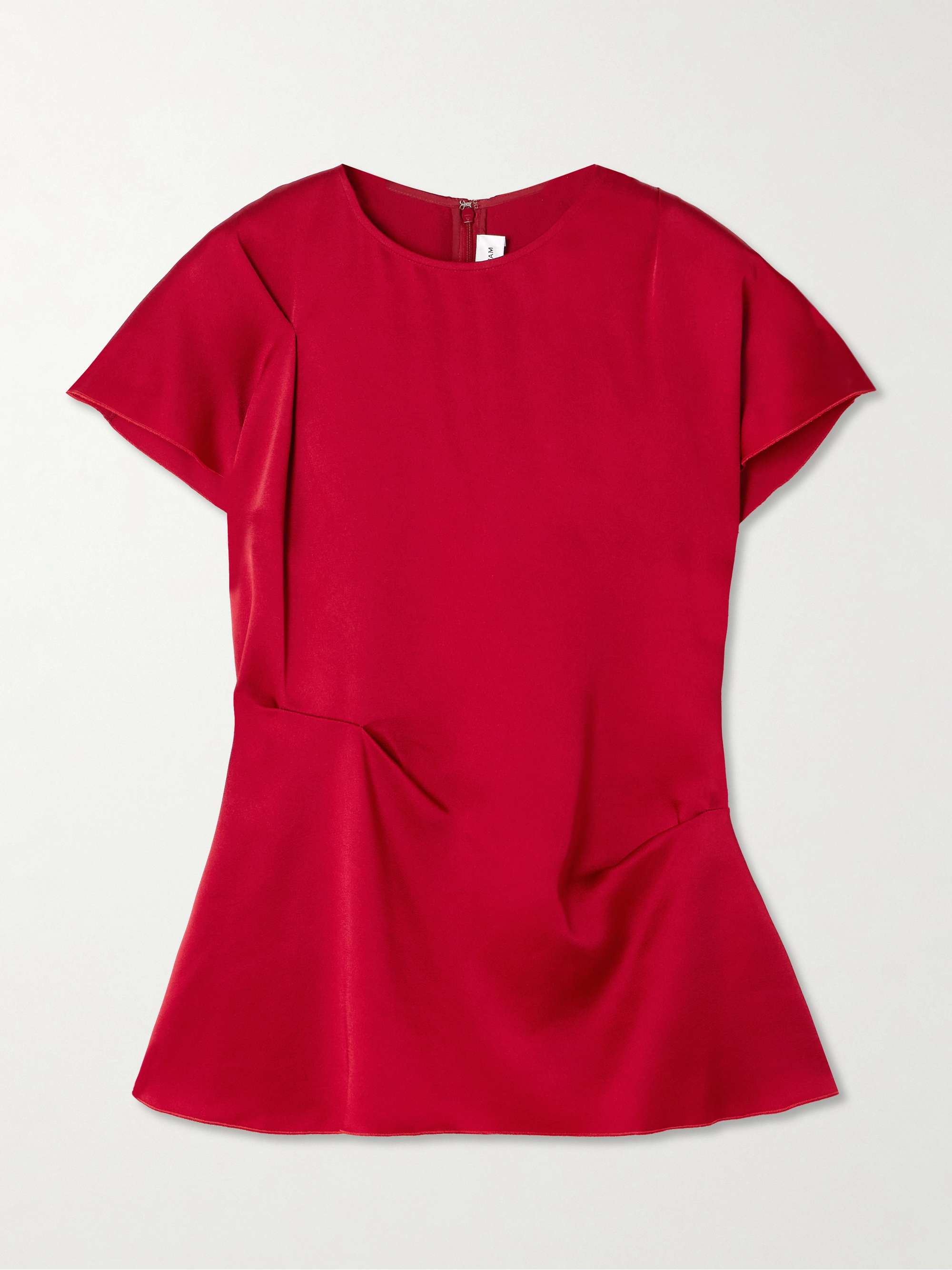 Draped satin top hero visual
