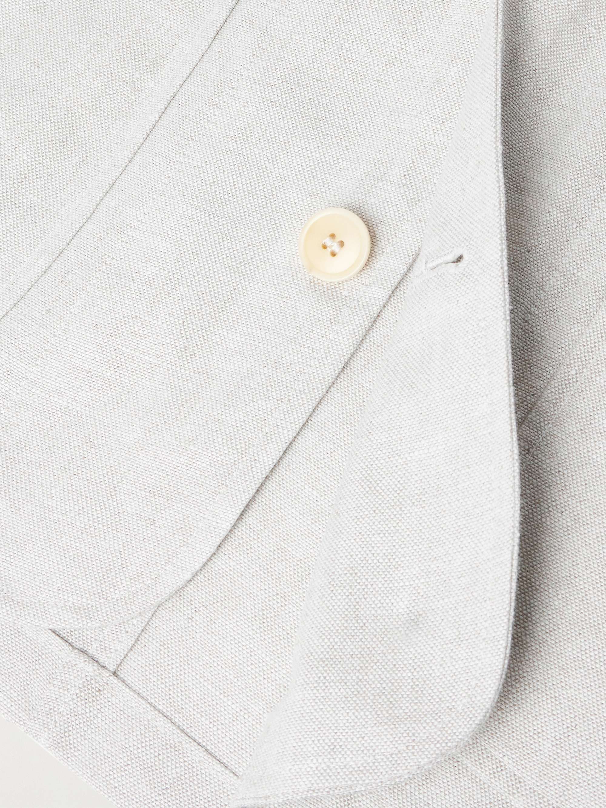 Artist Nehru-Collar Linen Jacket view