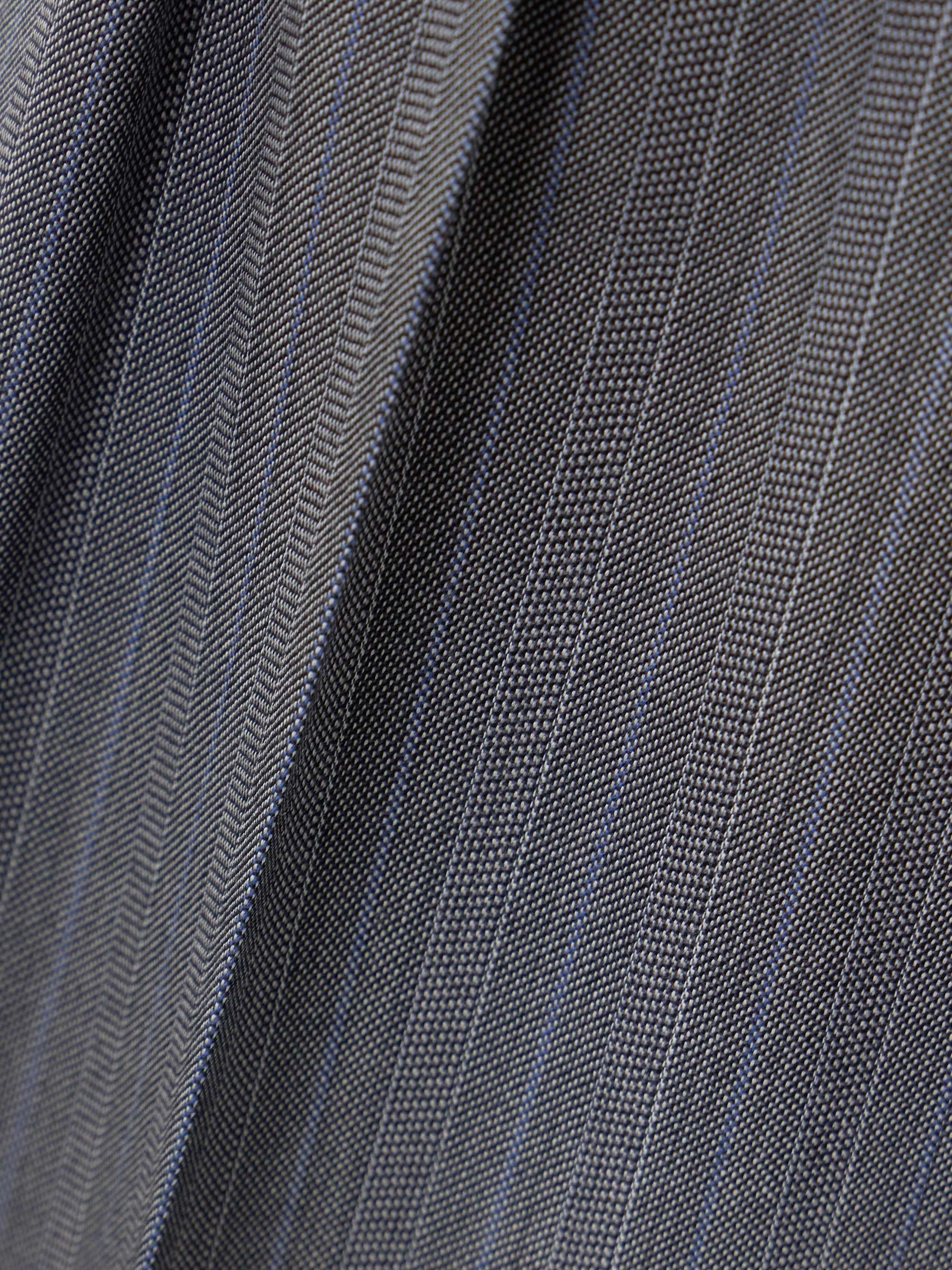 Lou pleated striped wool-blend wide-leg pants view