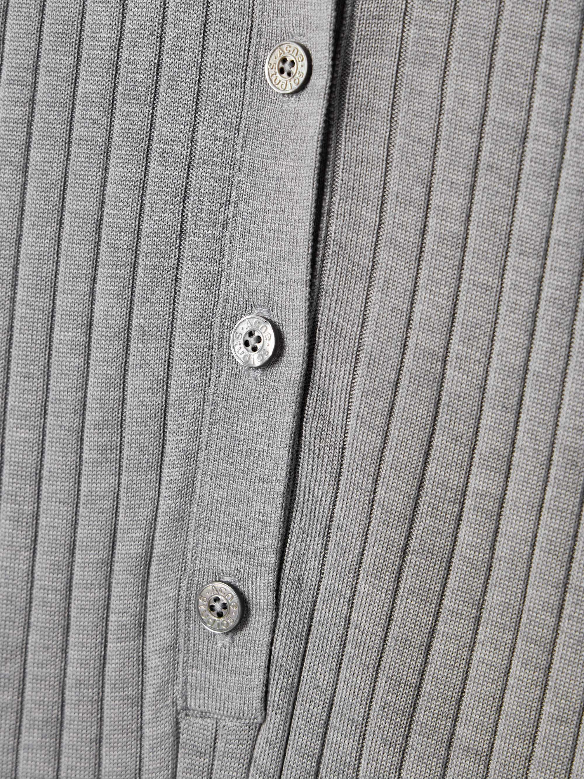 Ribbed silk top view