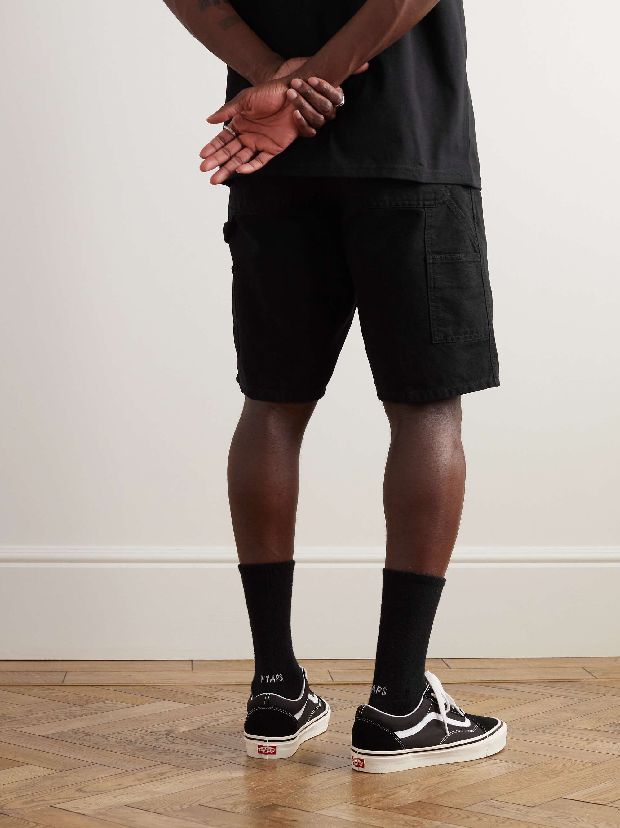 Straight-Leg Organic Cotton-Canvas Shorts view