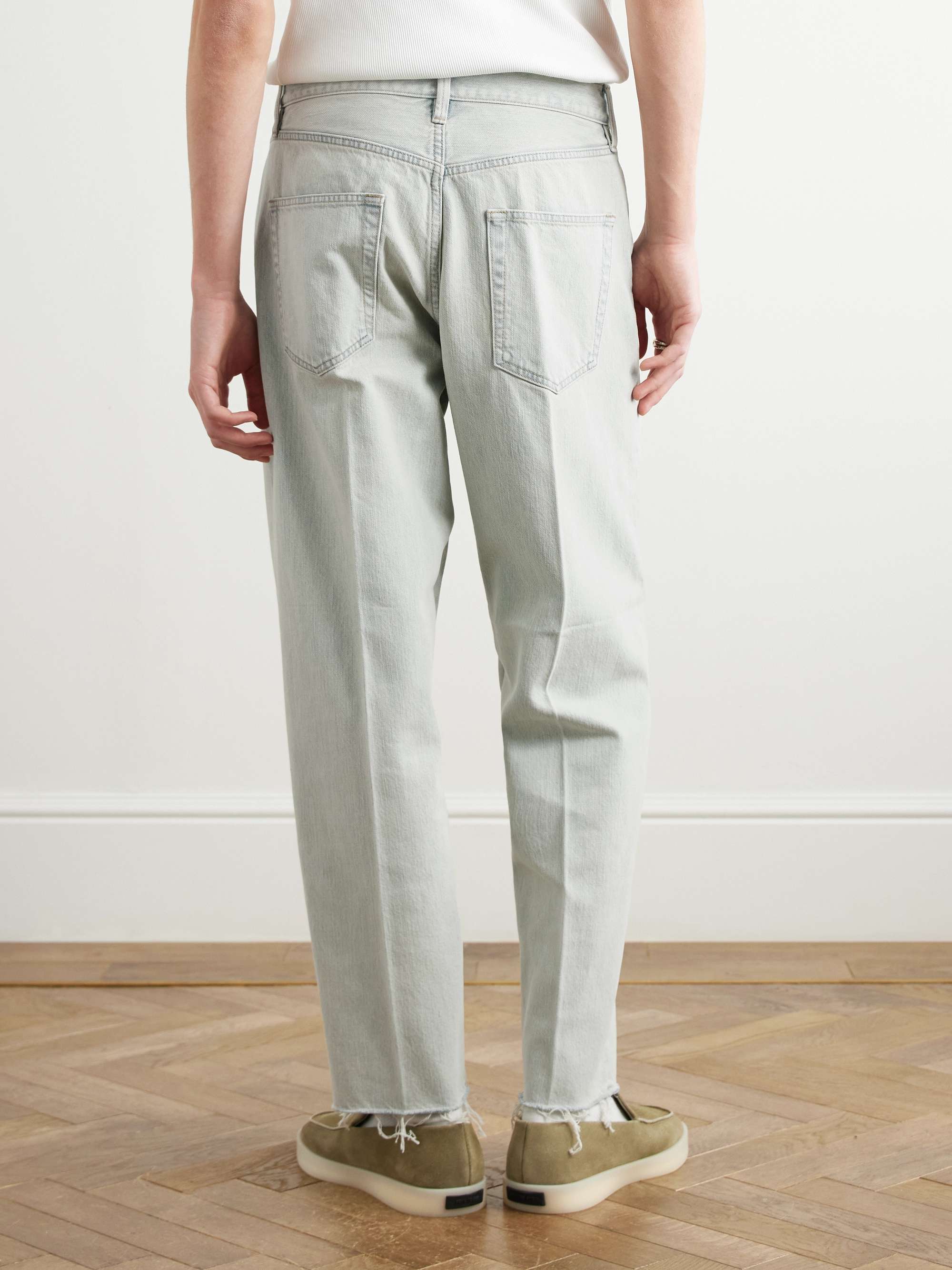 Straight-Leg Frayed Jeans view