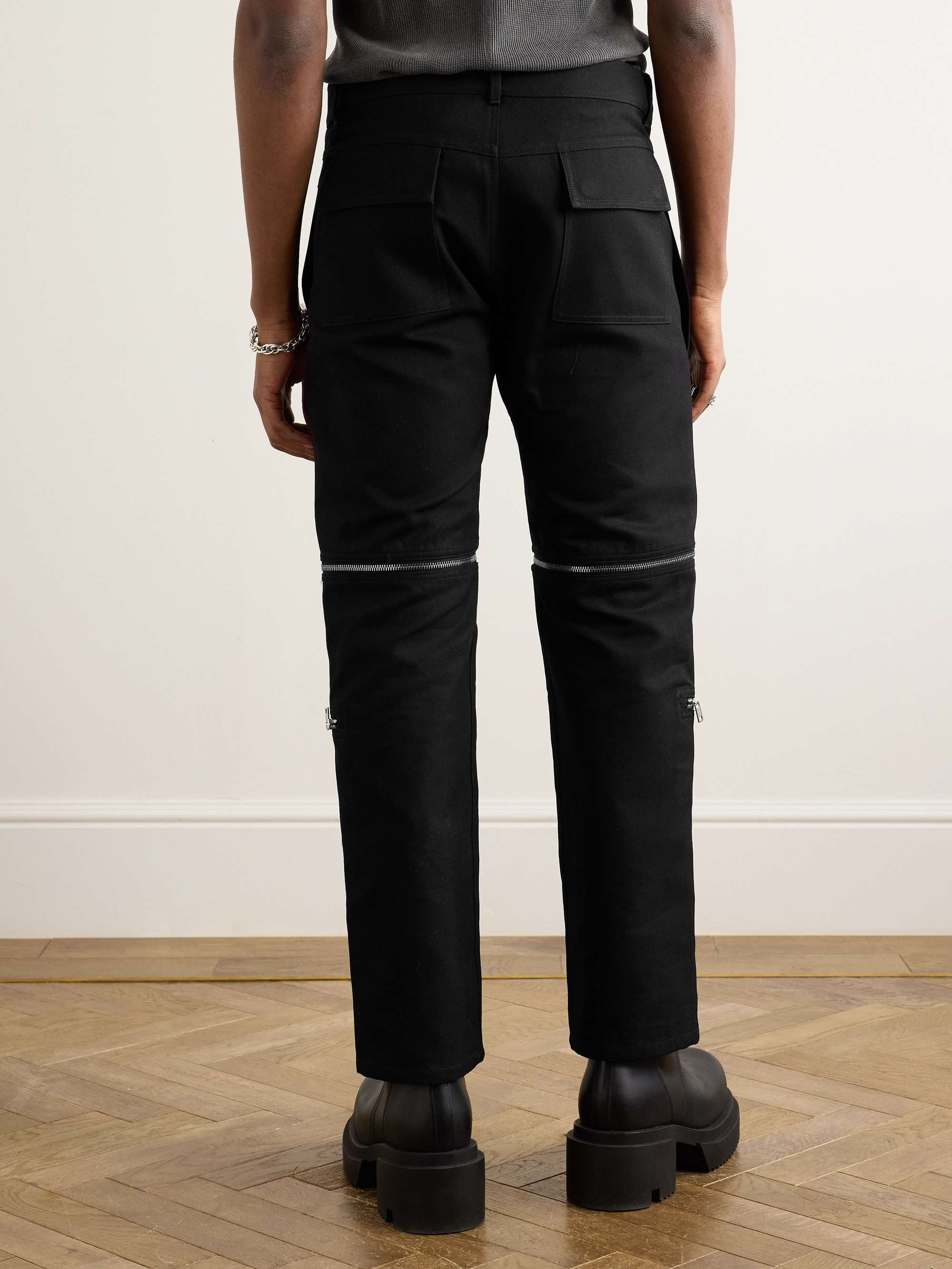 + Bonotto Headon Straight-Leg Convertible Zip-Embellished Cotton-Blend Canvas Trousers view