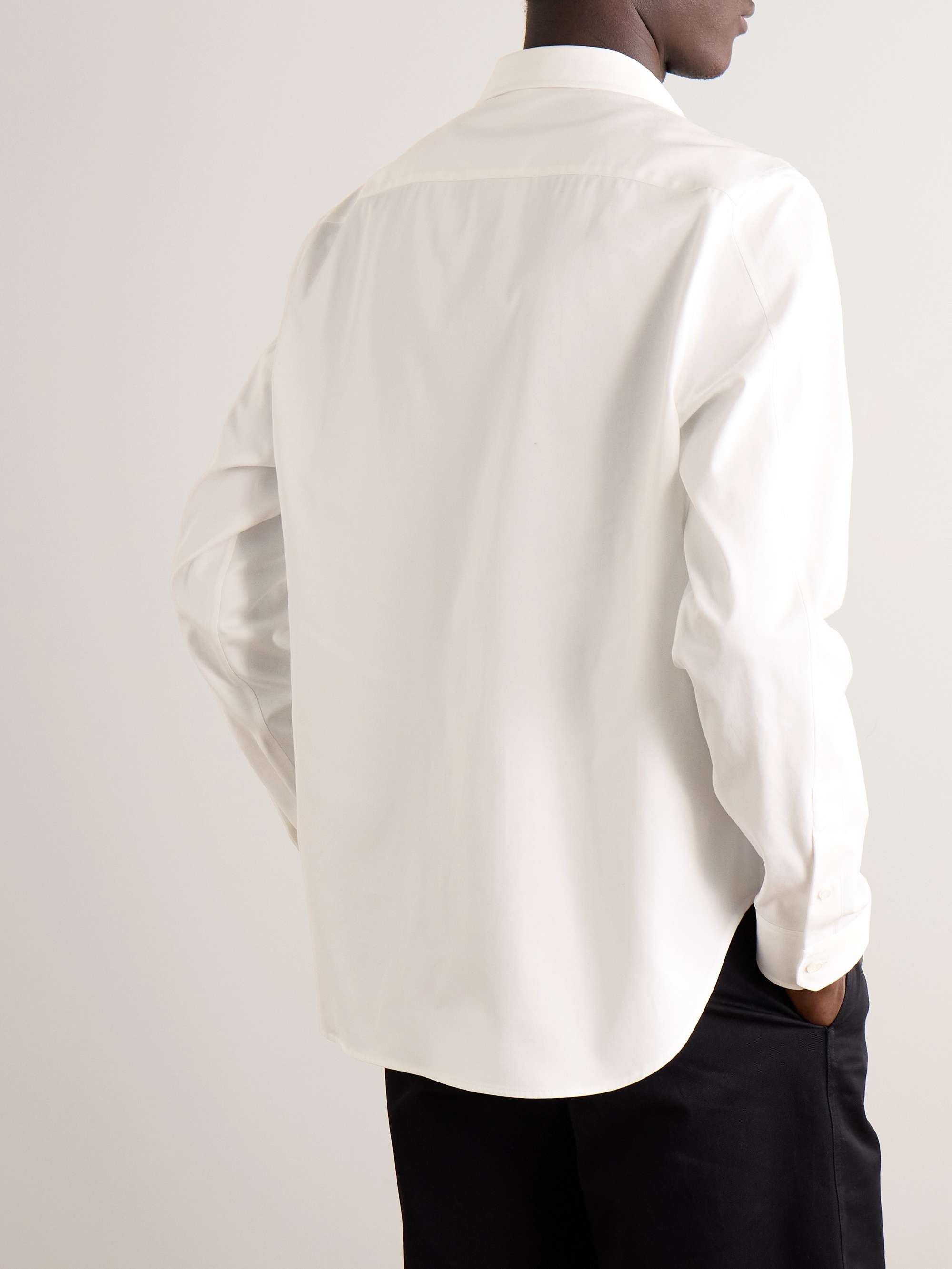 Logo-Embroidered Cotton-Twill Shirt view