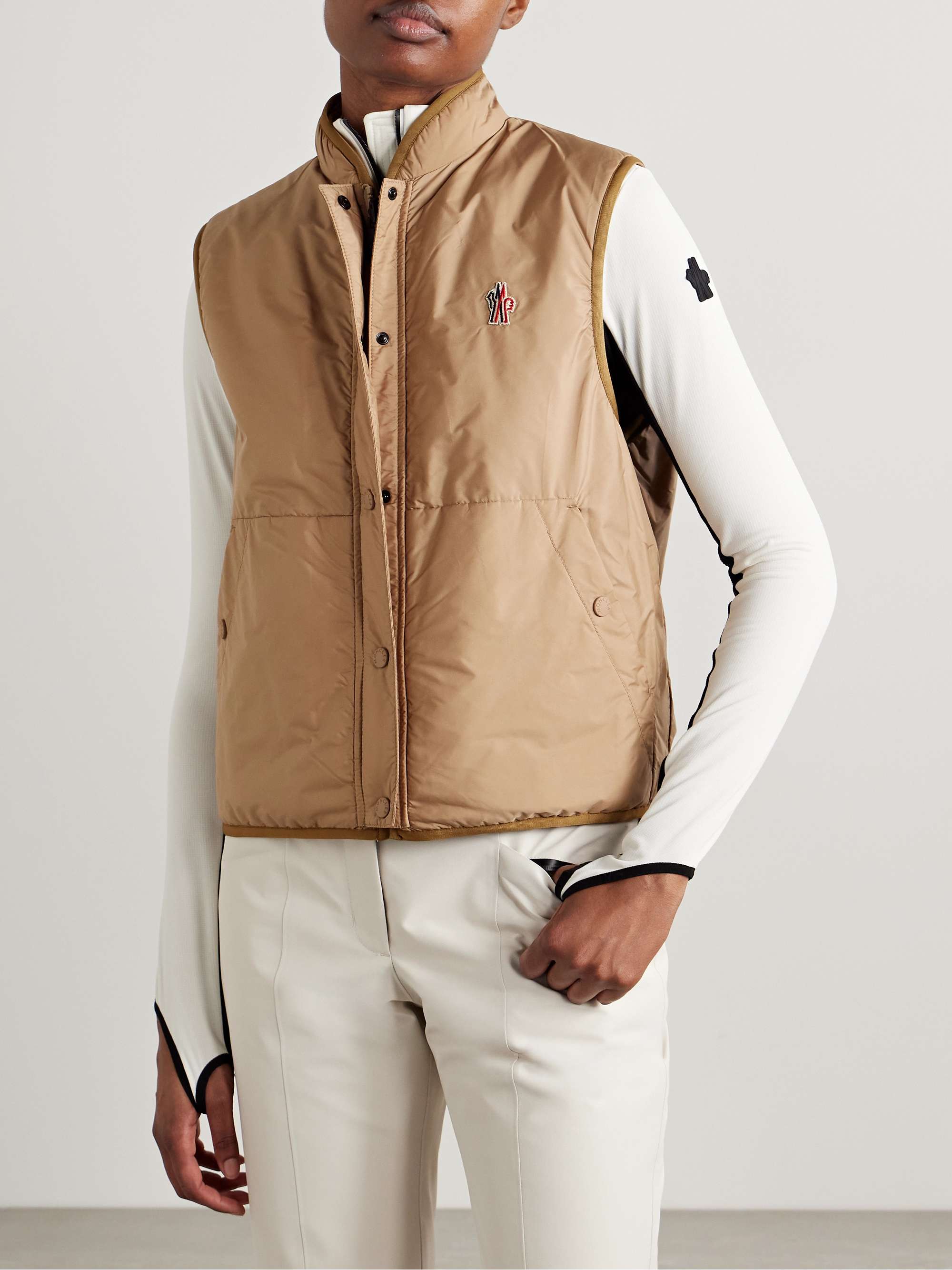 Reversible padded Polartec® fleece and shell vest view