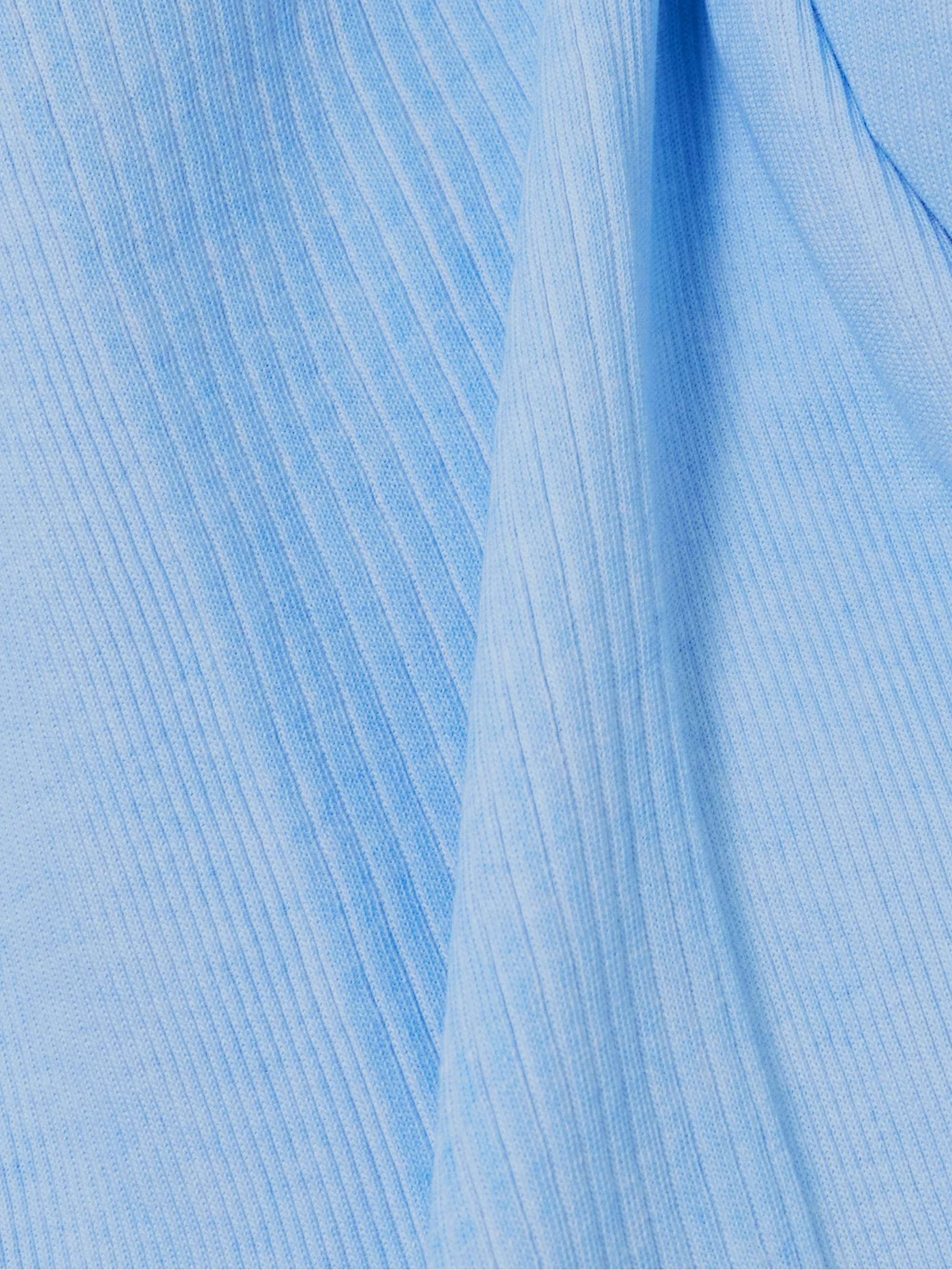 Paneled buckled ribbed cotton-jersey maxi dress view