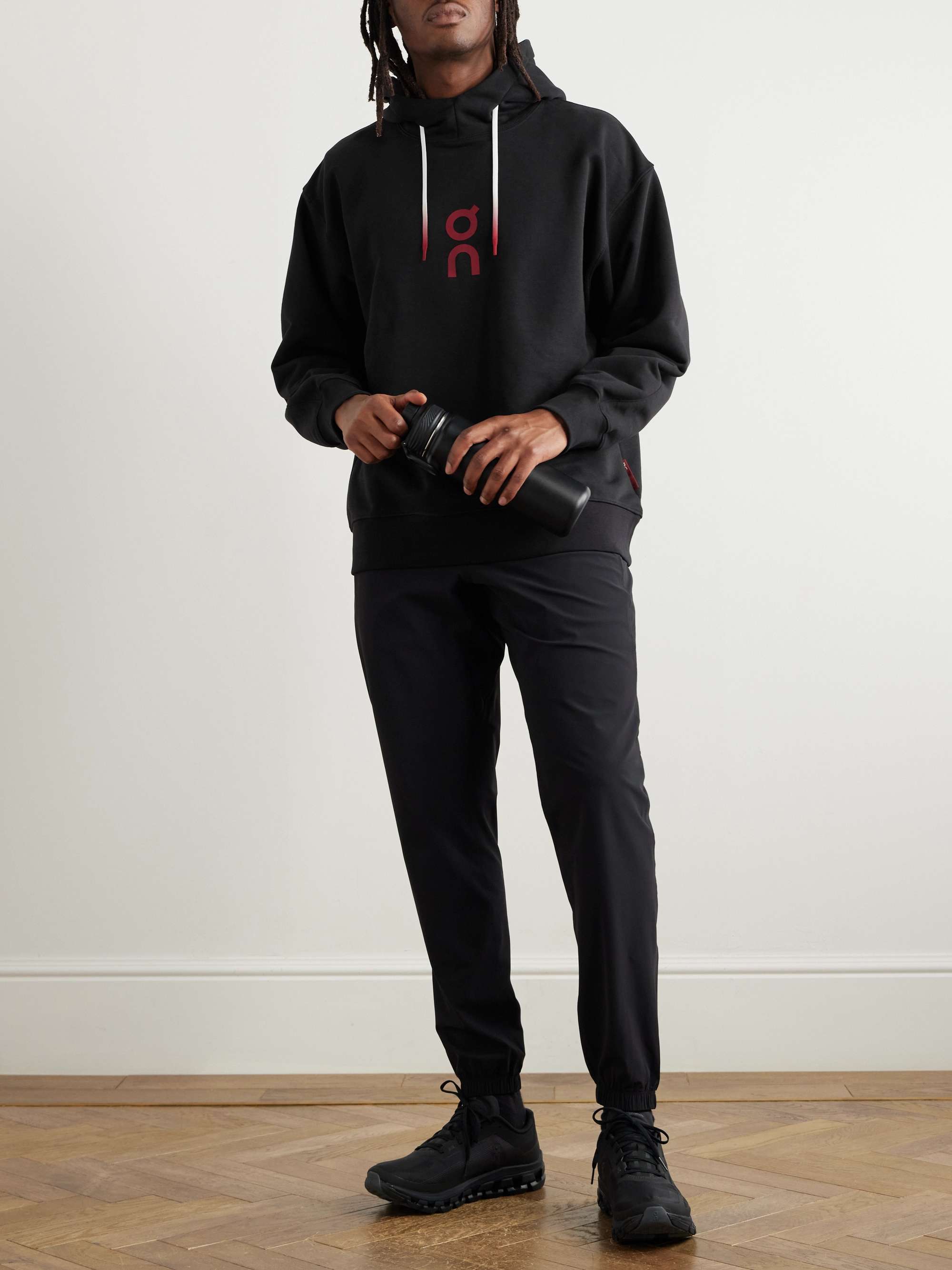 Club Printed Organic Cotton-Blend Jersey Hoodie view