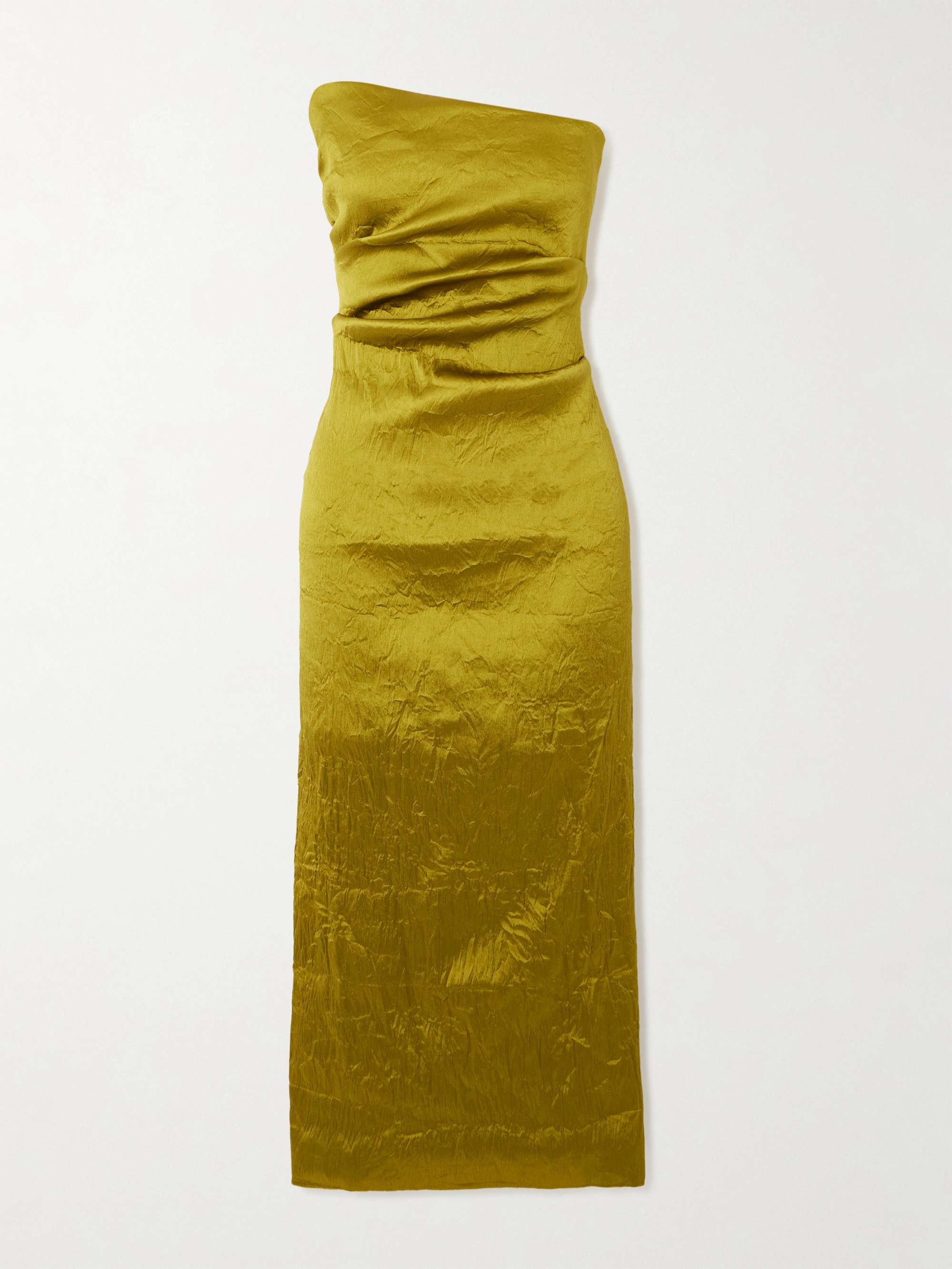 Kezia strapless gathered crinkled twill midi dress hero visual