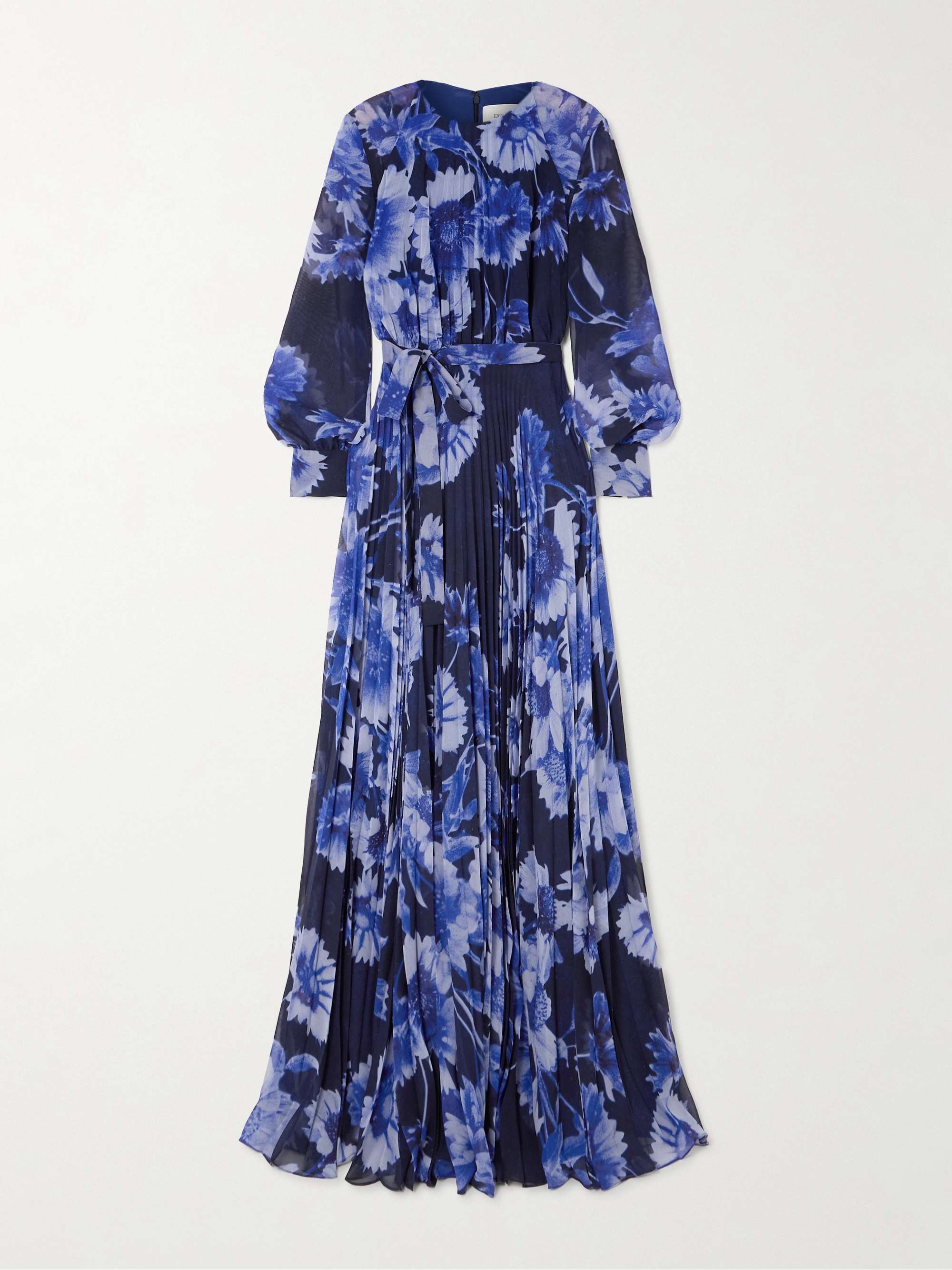 Troubridge pleated floral-print silk-voile gown hero visual
