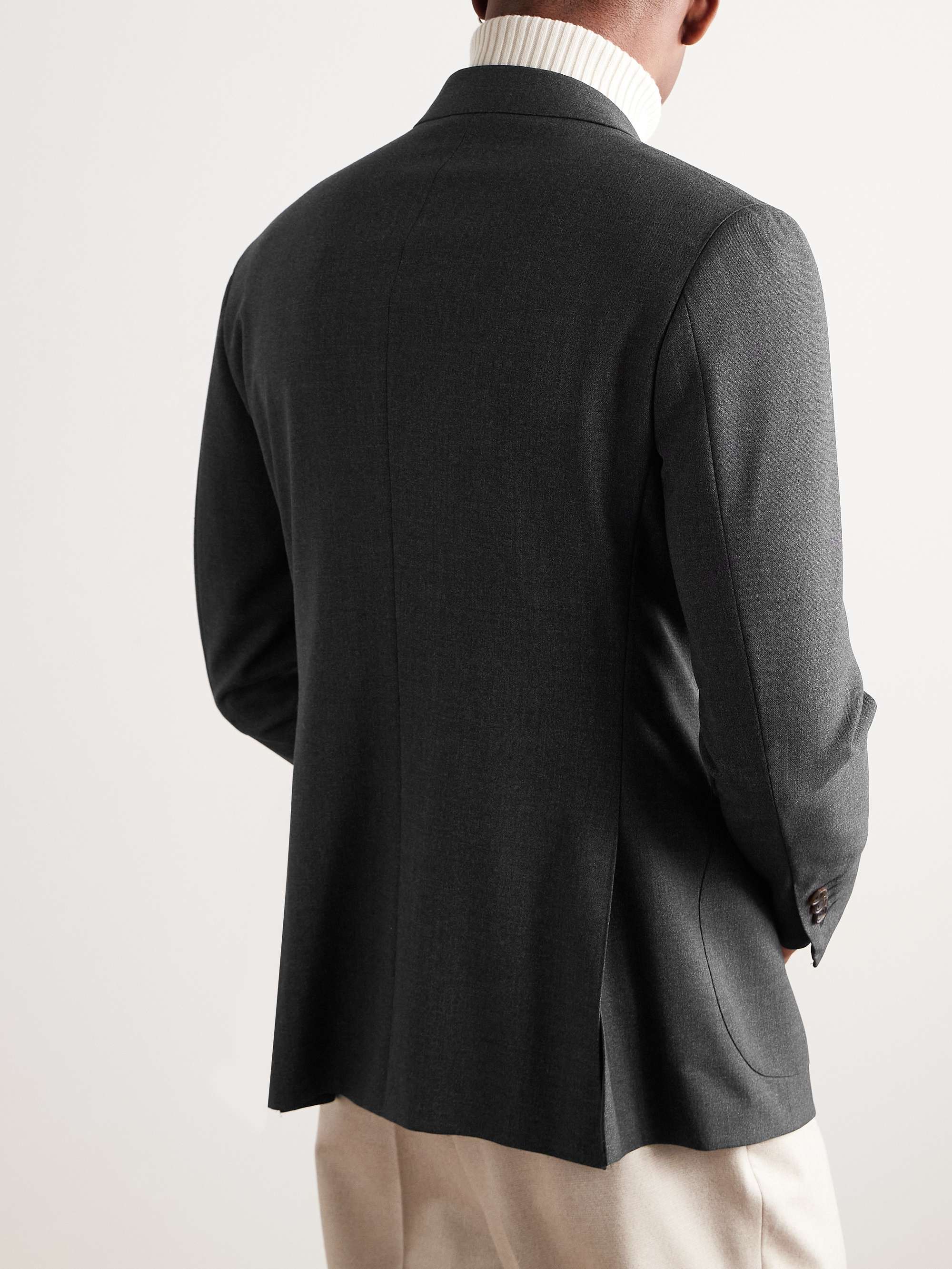 Slim-Fit Double-Breasted Wool Blazer view