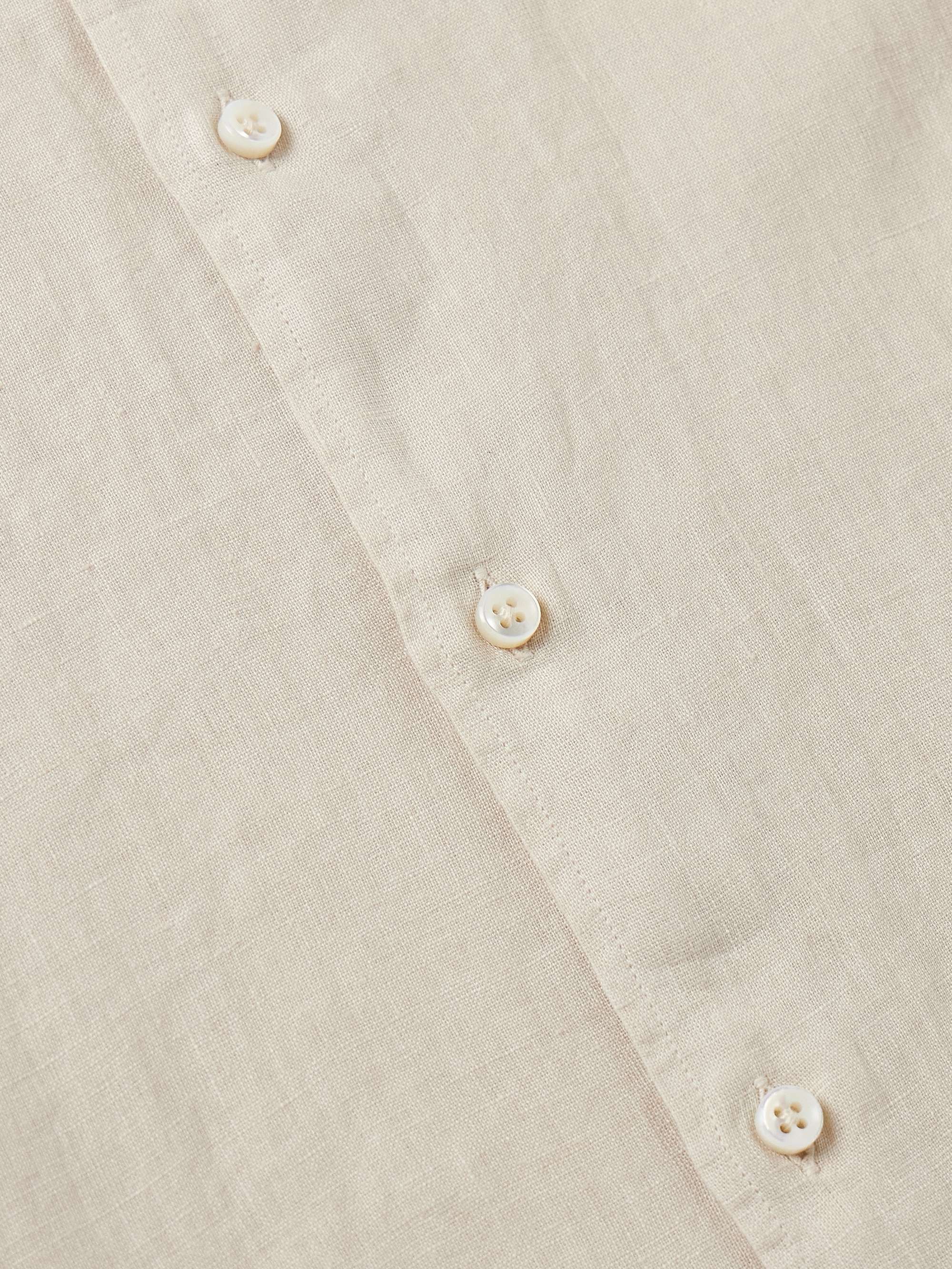 Slim-Fit Cutaway-Collar Linen Shirt view