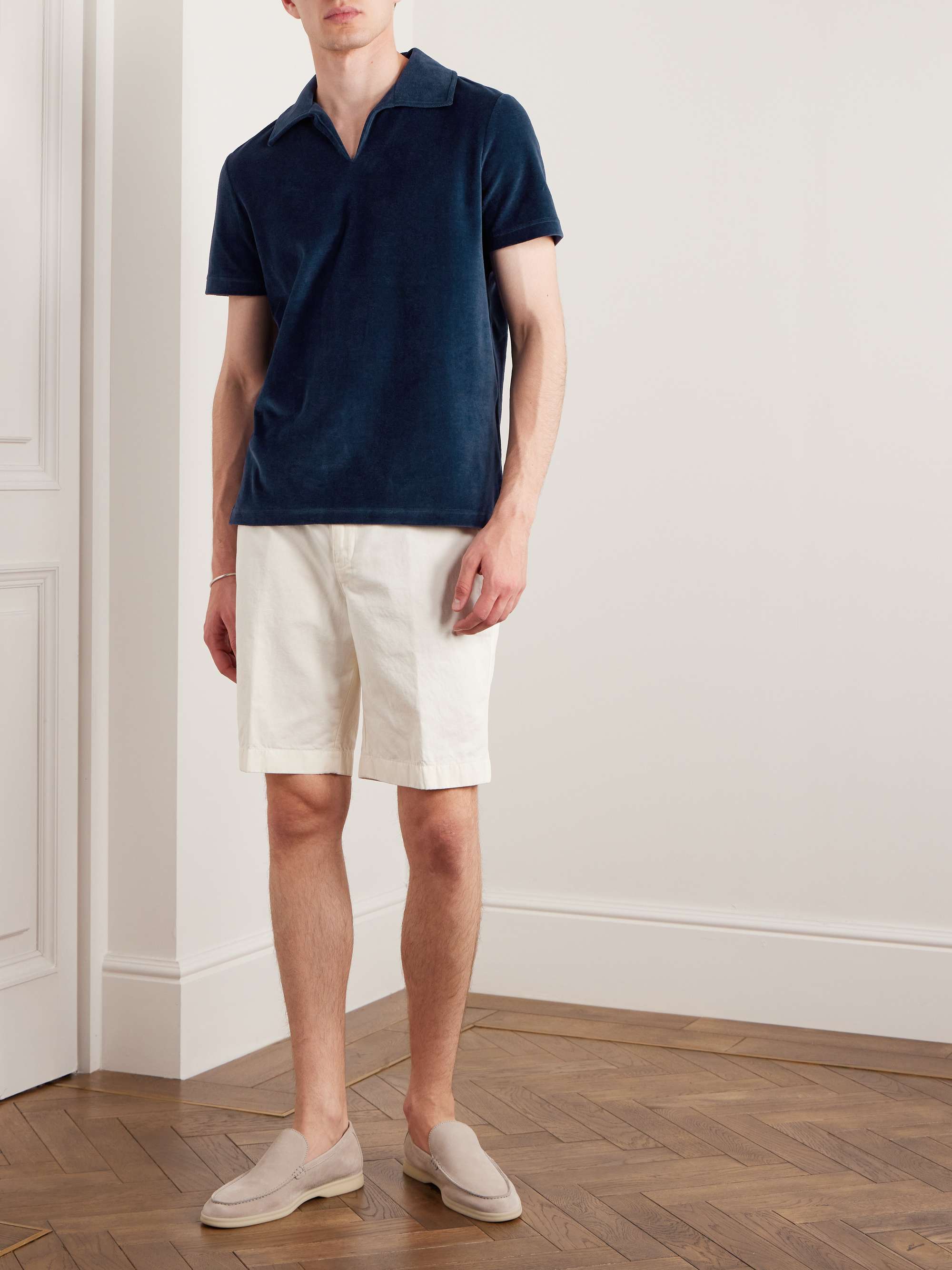 Cotton and Silk-Blend Jersey Polo Shirt view