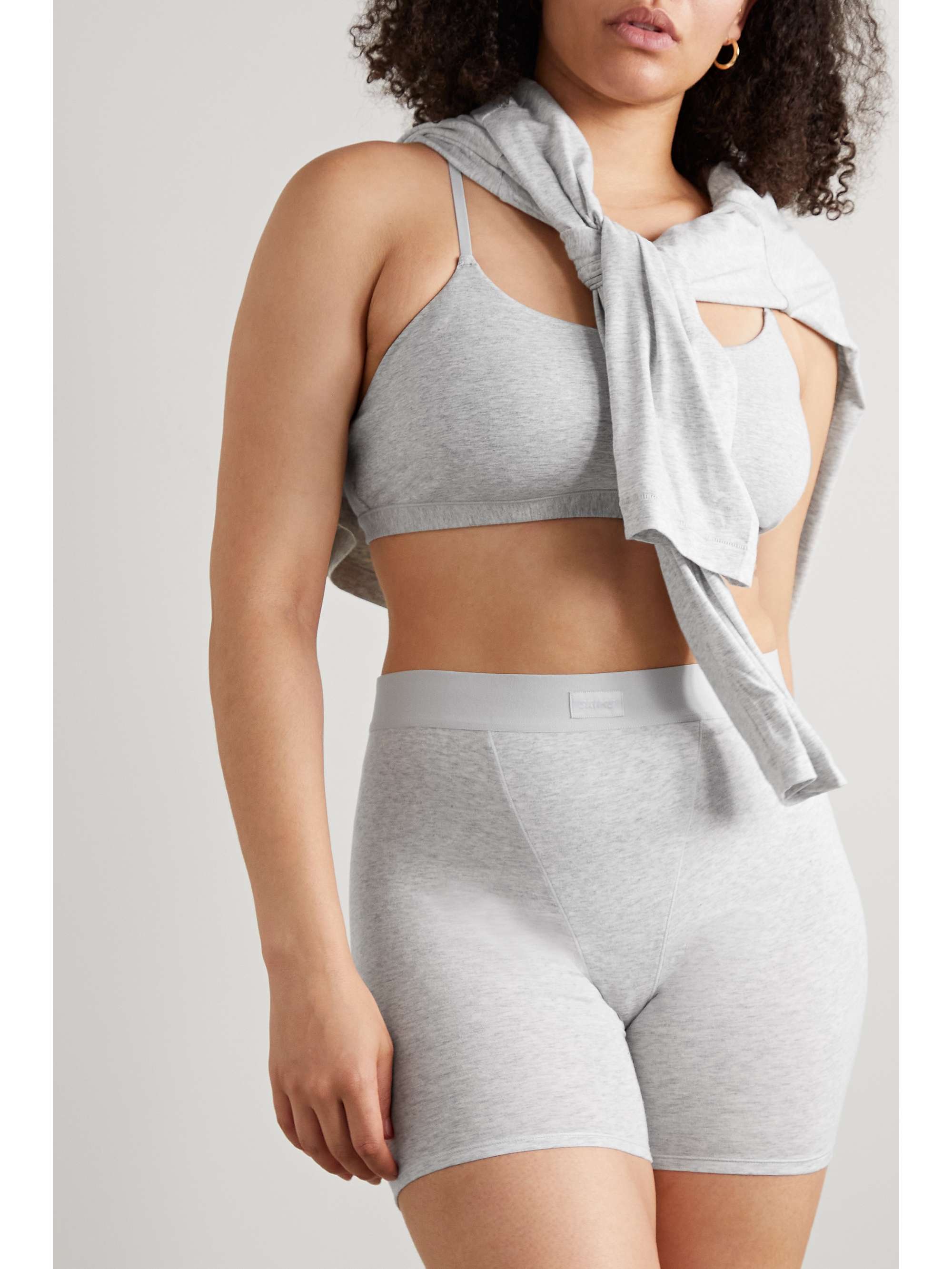 Boyfriend stretch-modal and cotton-blend jersey boxer shorts view