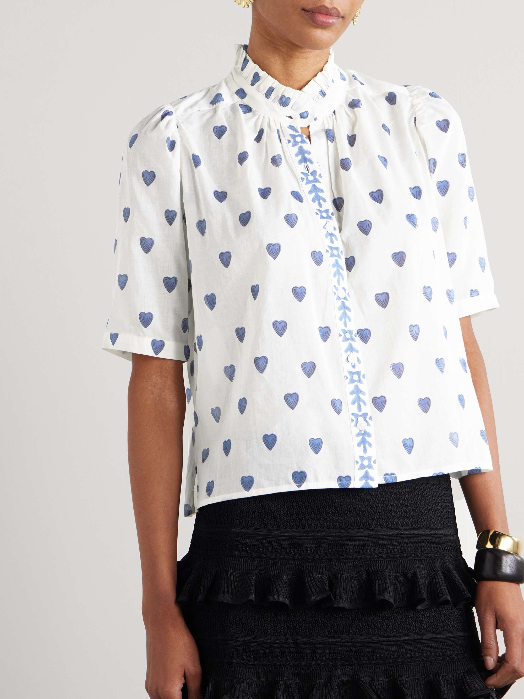 Winn printed cotton shirt view