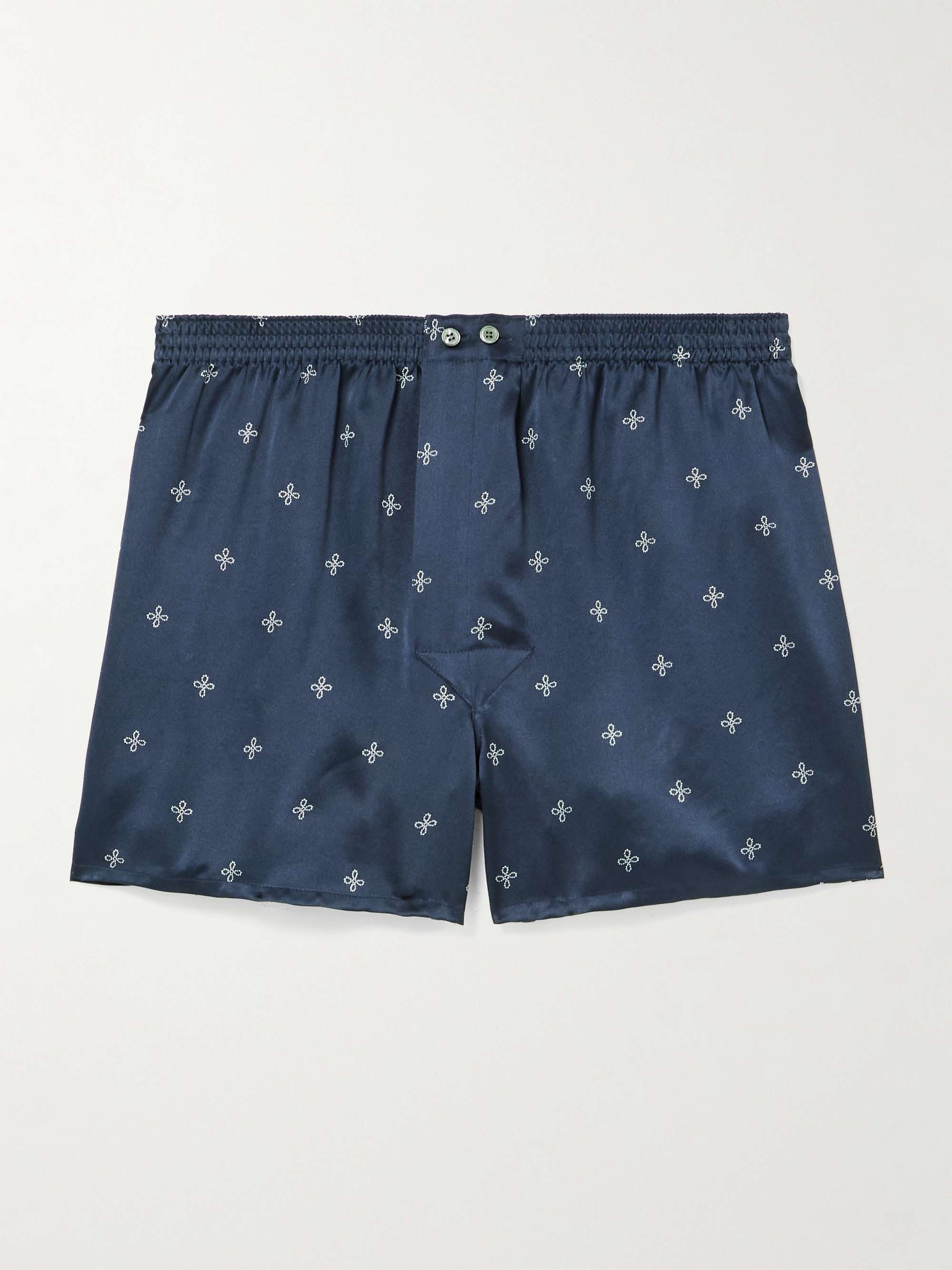 Brindisi Printed Silk-Satin Boxer Shorts hero visual