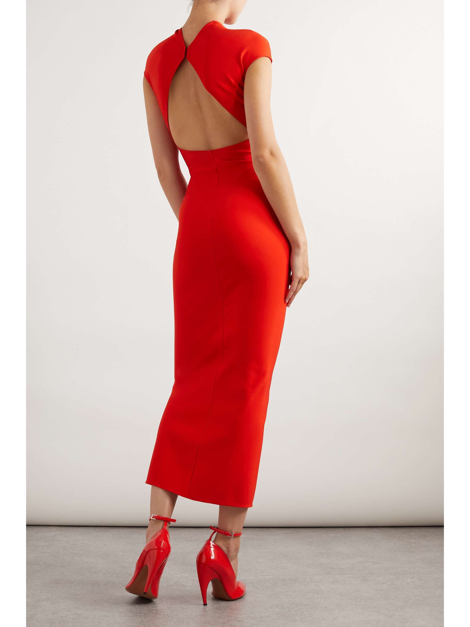 Open-back stretch-jersey midi dress view