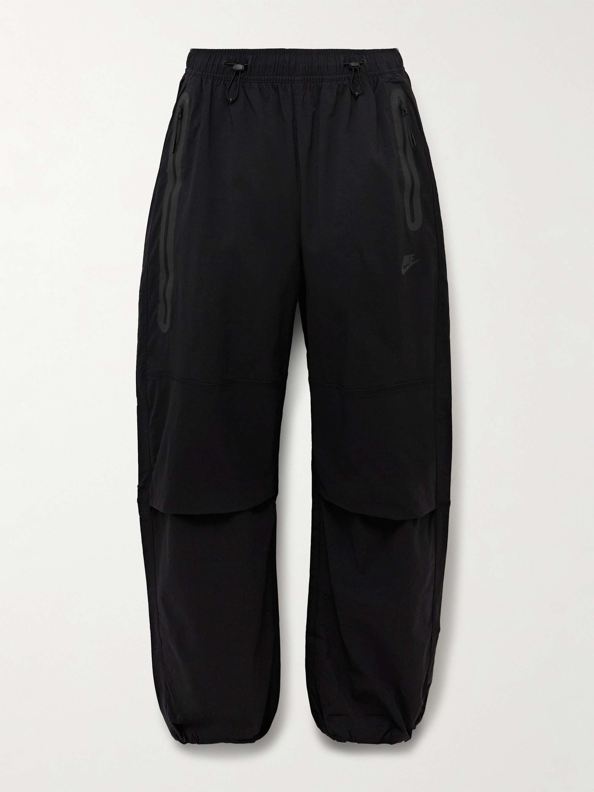 Tech Straight-Leg Nylon-Blend Drawstring Trousers hero visual