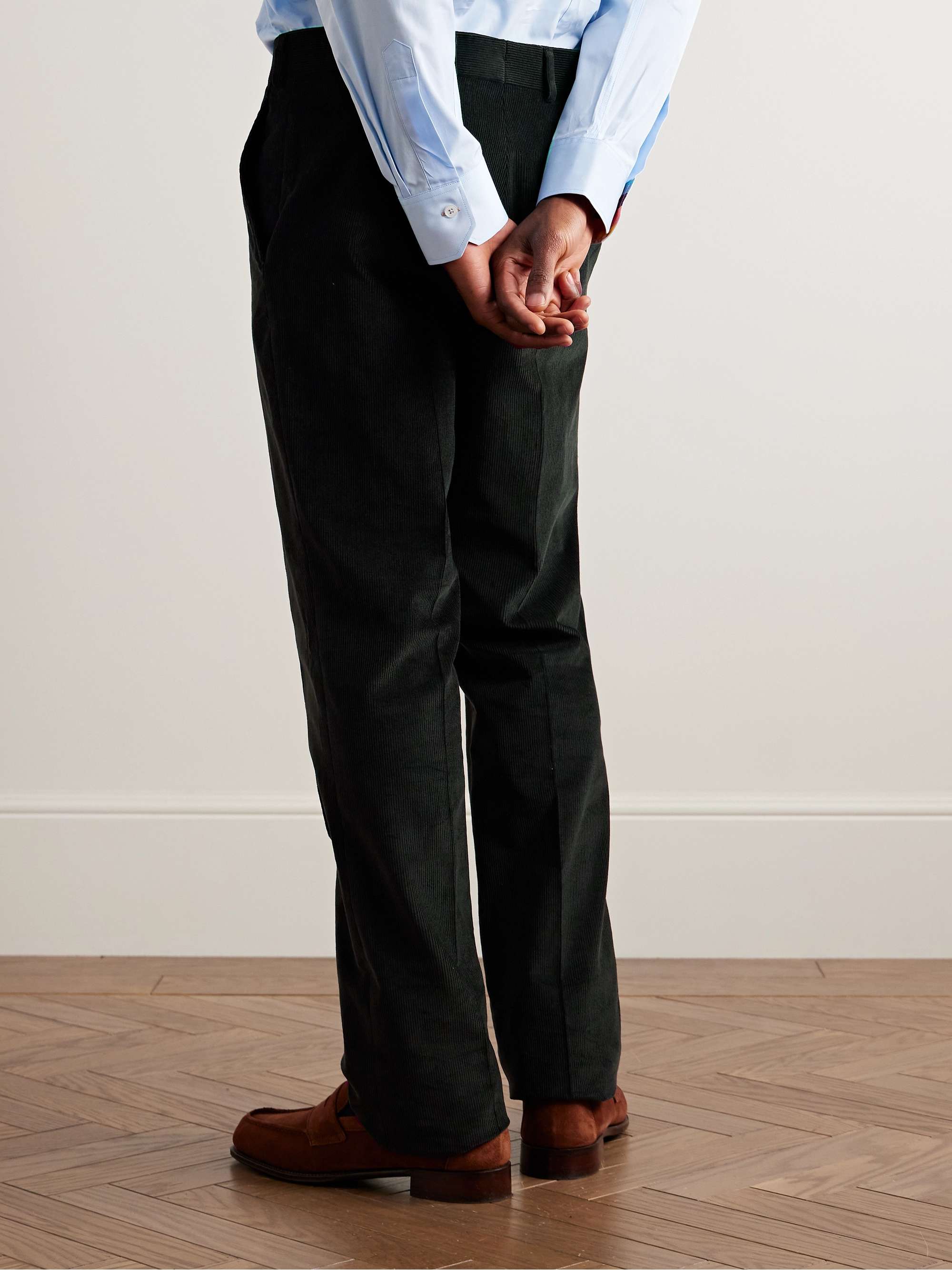 Slim-Fit Straight-Leg Cotton-Corduroy Suit Trousers view