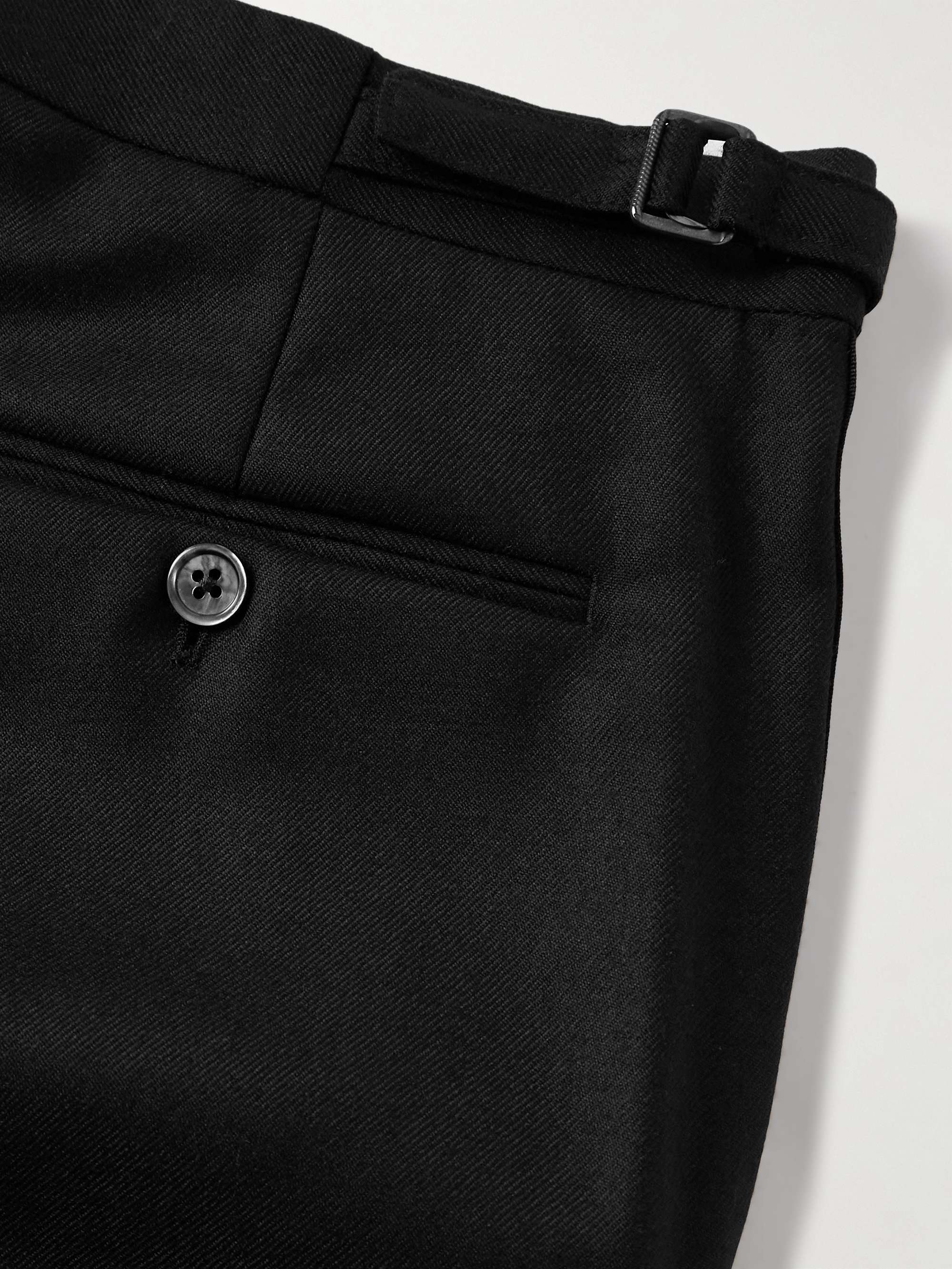 Slim-Fit Grosgrain-Trimmed Wool-Twill Tuxedo Trousers view