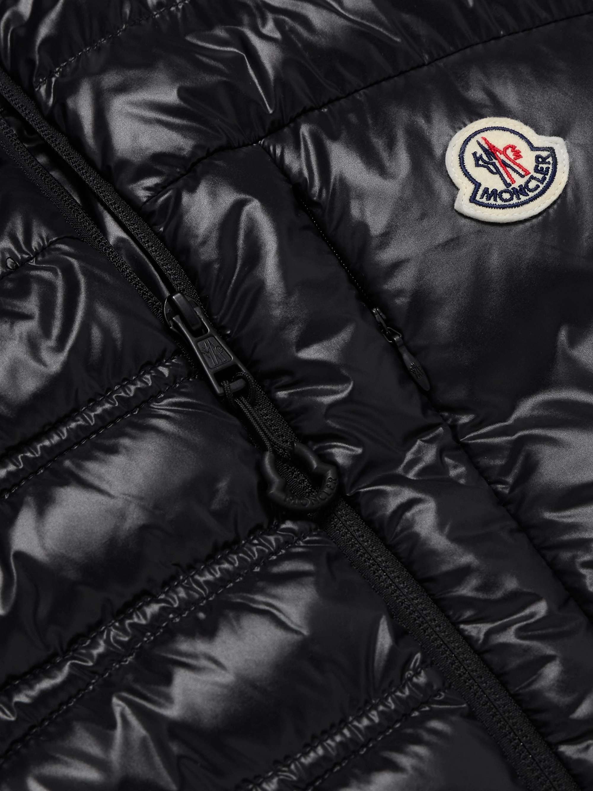 Logo-Appliquéd Quilted Nylon Laqué Down Jacket view
