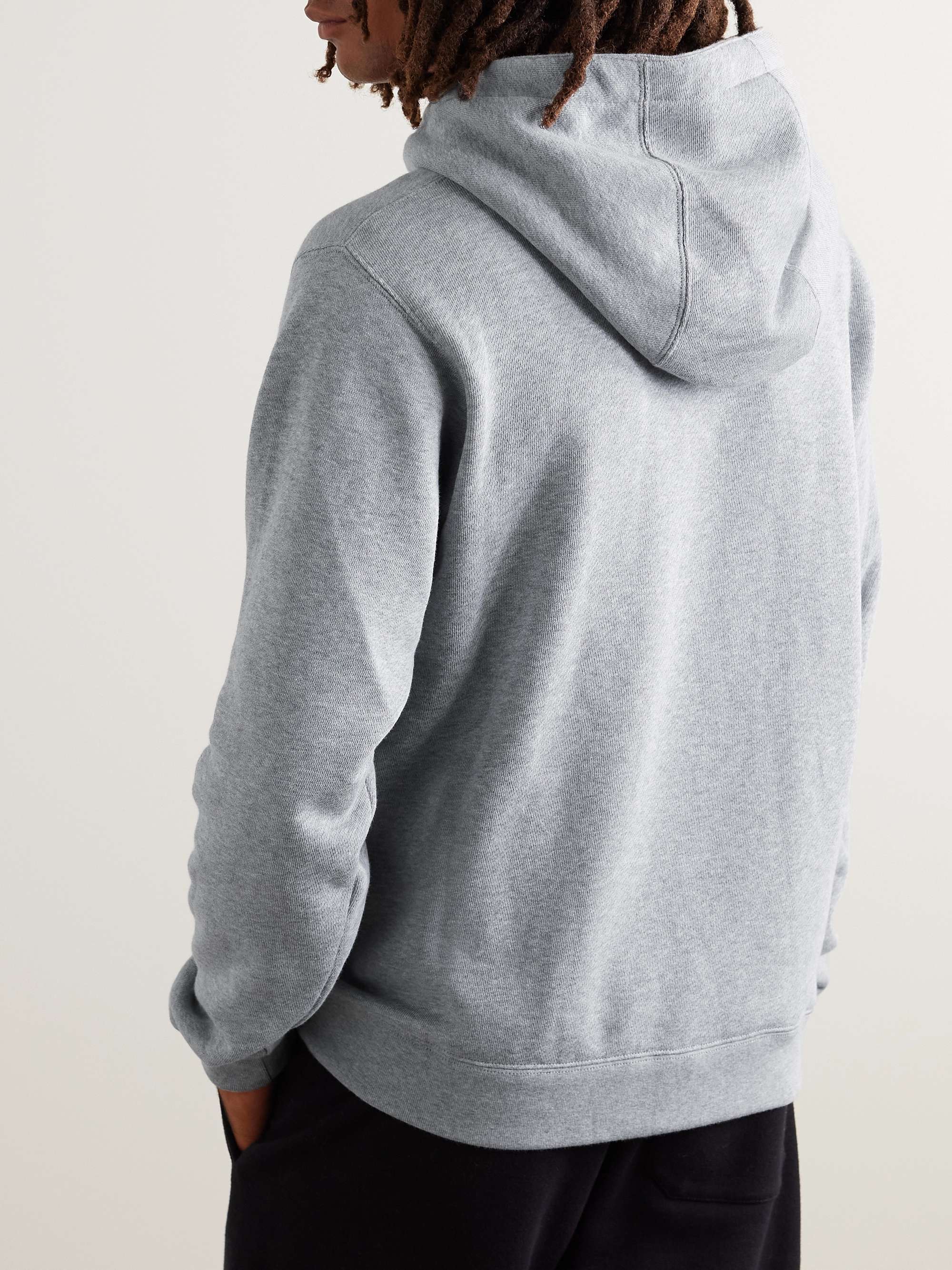 Logo-Appliquéd Stretch-Cotton Jersey Hoodie view