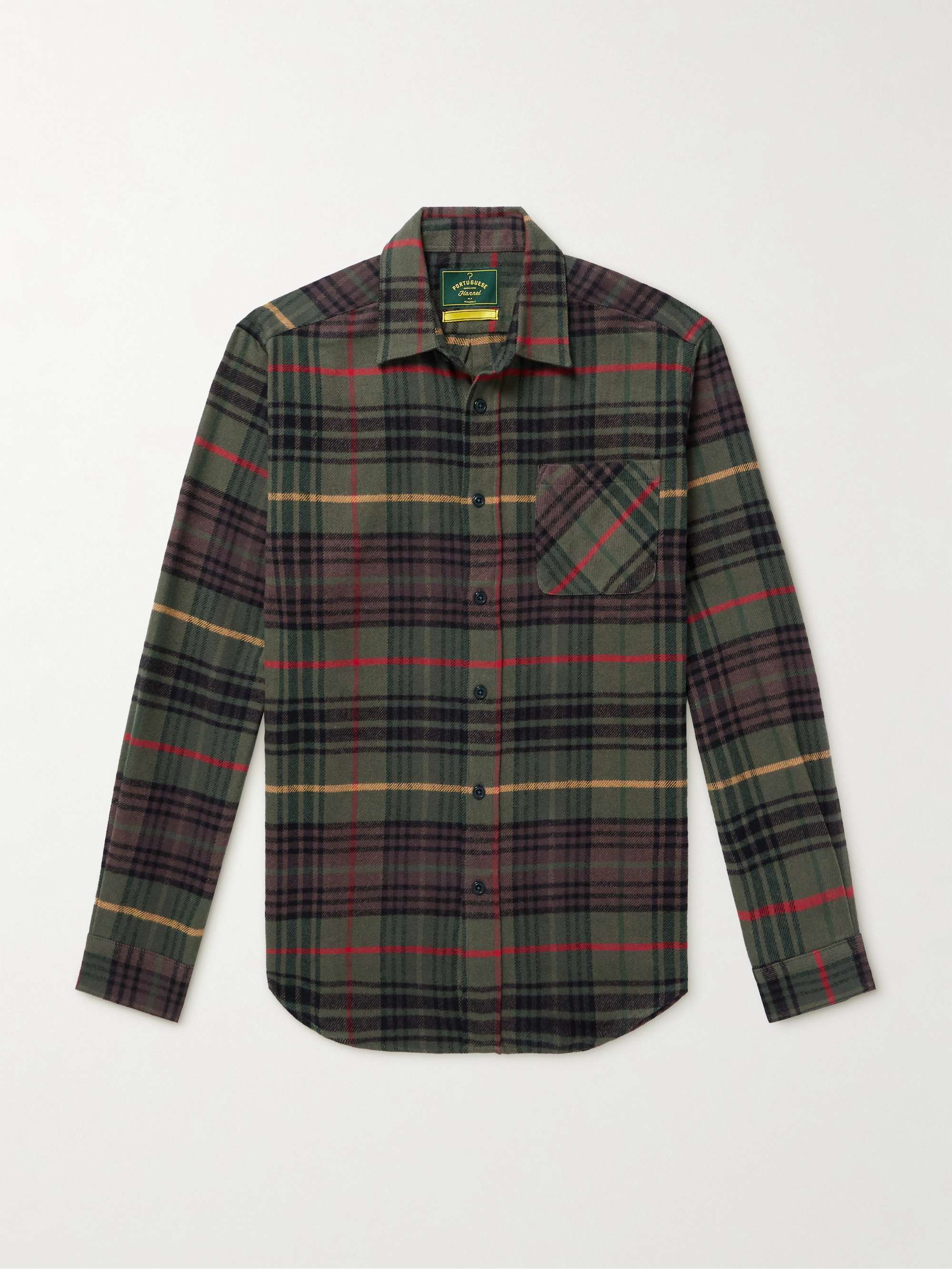Tip Checked Cotton-Flannel Shirt hero visual