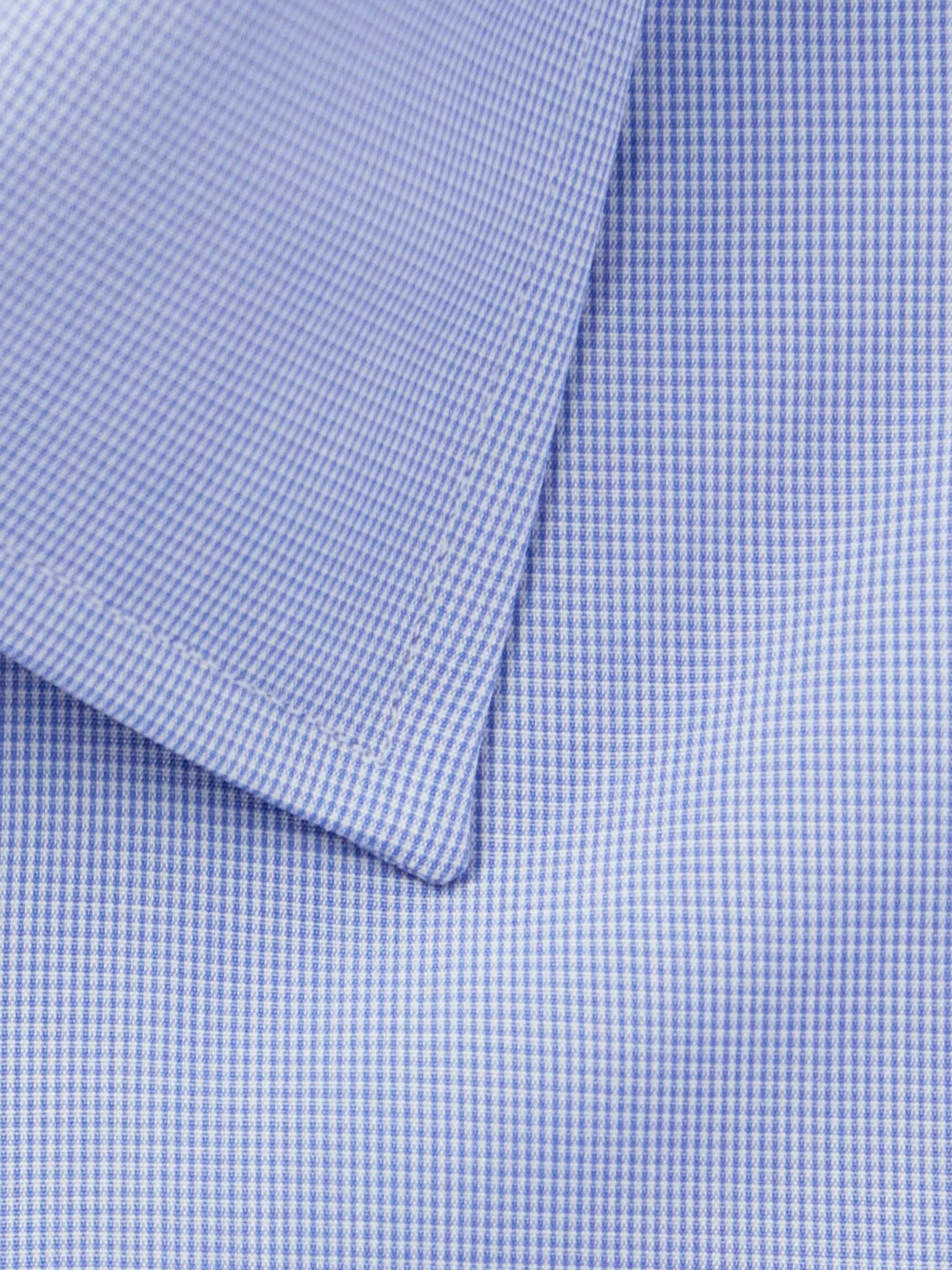 Slim-Fit Cutaway-Collar Checked Cotton-Dobby Shirt hero visual