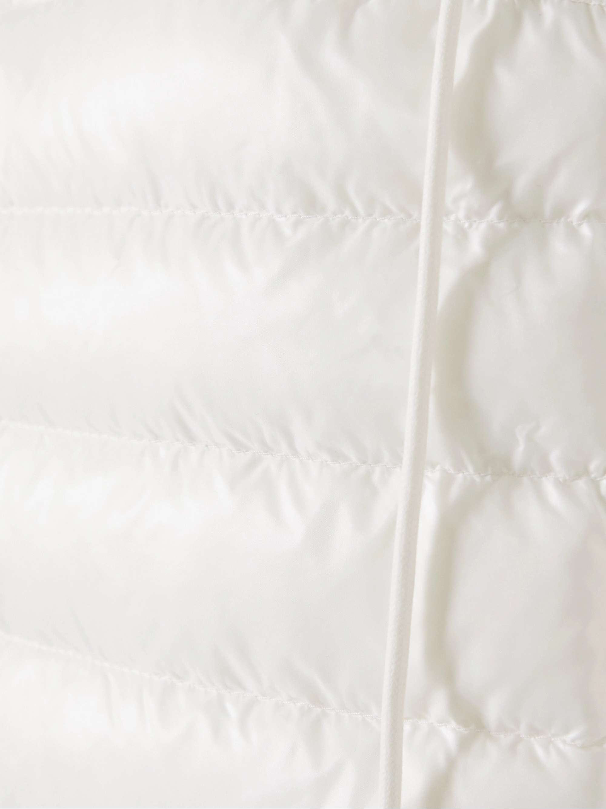 Paneled cotton-blend terry and quilted shell down hoodie view