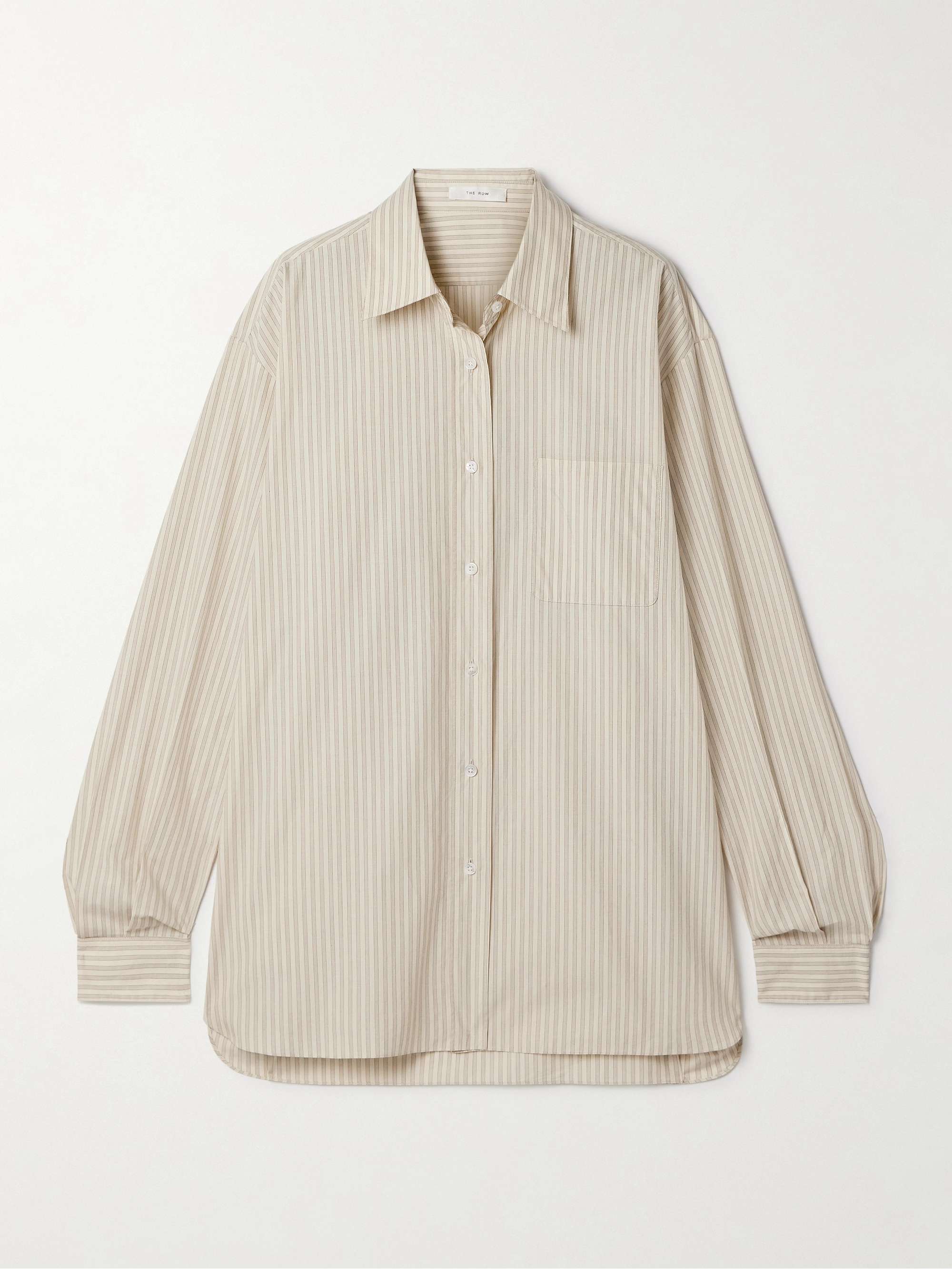 Nesson striped organic cotton-poplin shirt hero visual