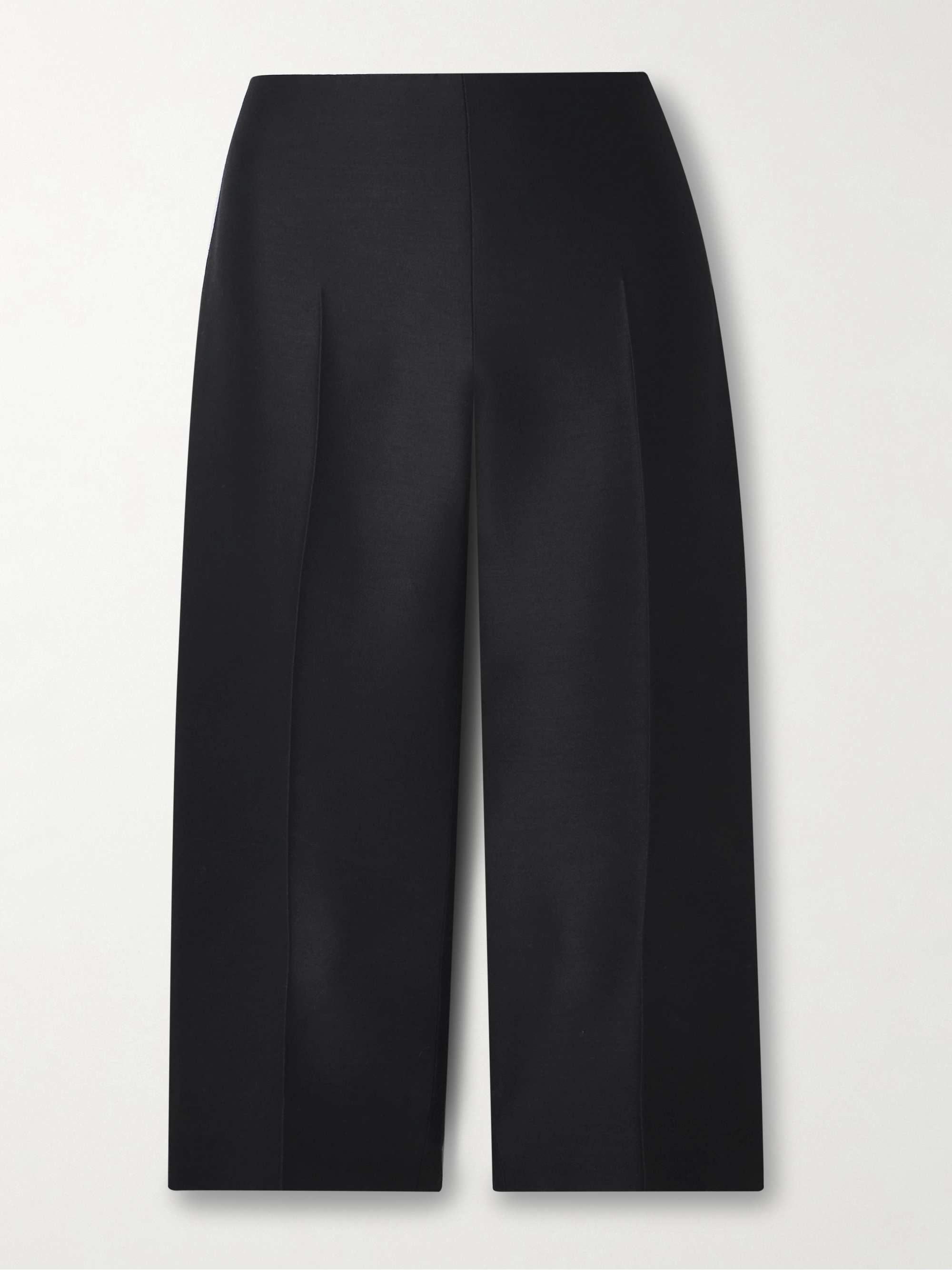 Adelie cropped wool and silk-blend crepe straight-leg pants hero visual