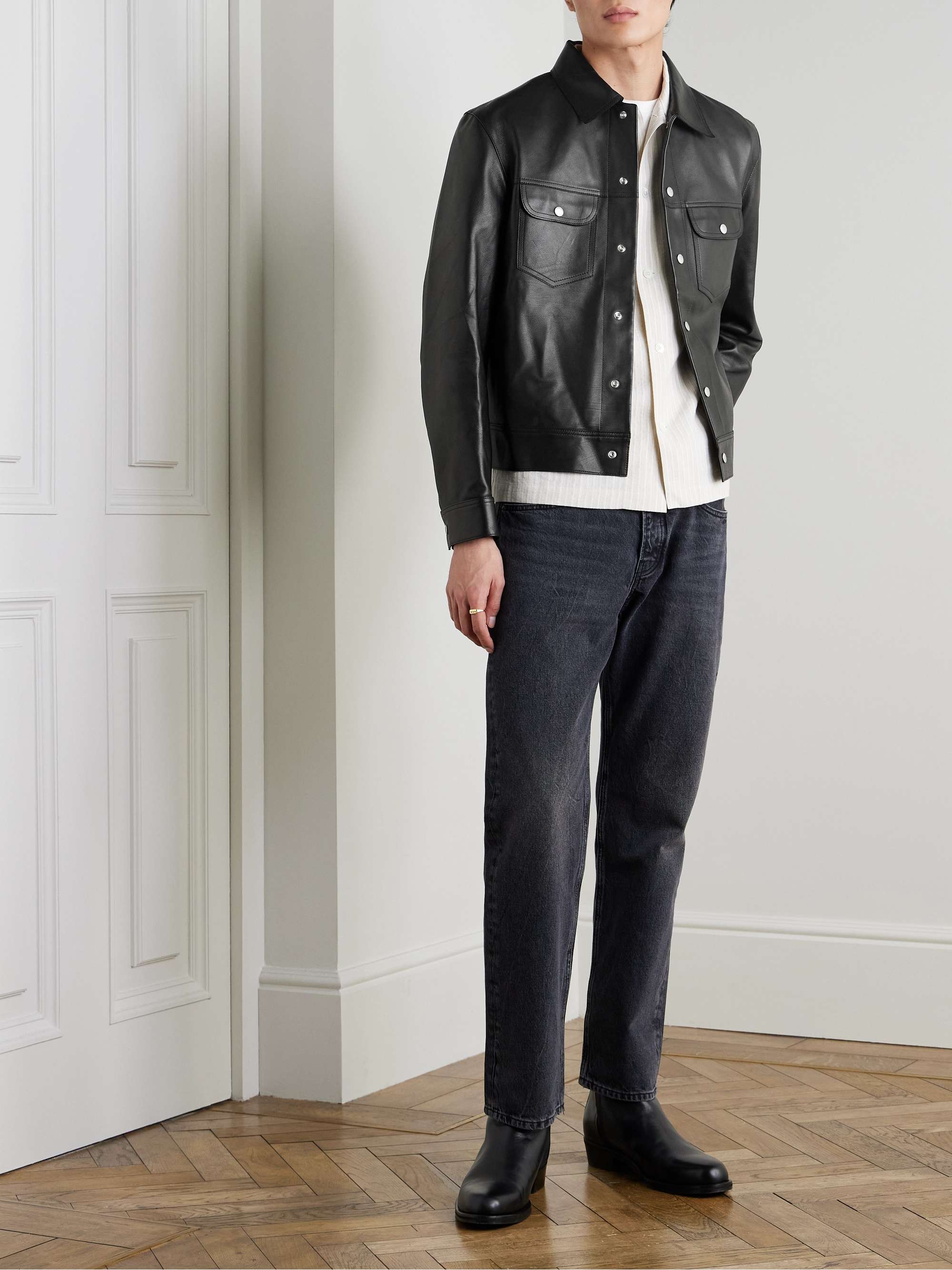 Leather Trucker Jacket view