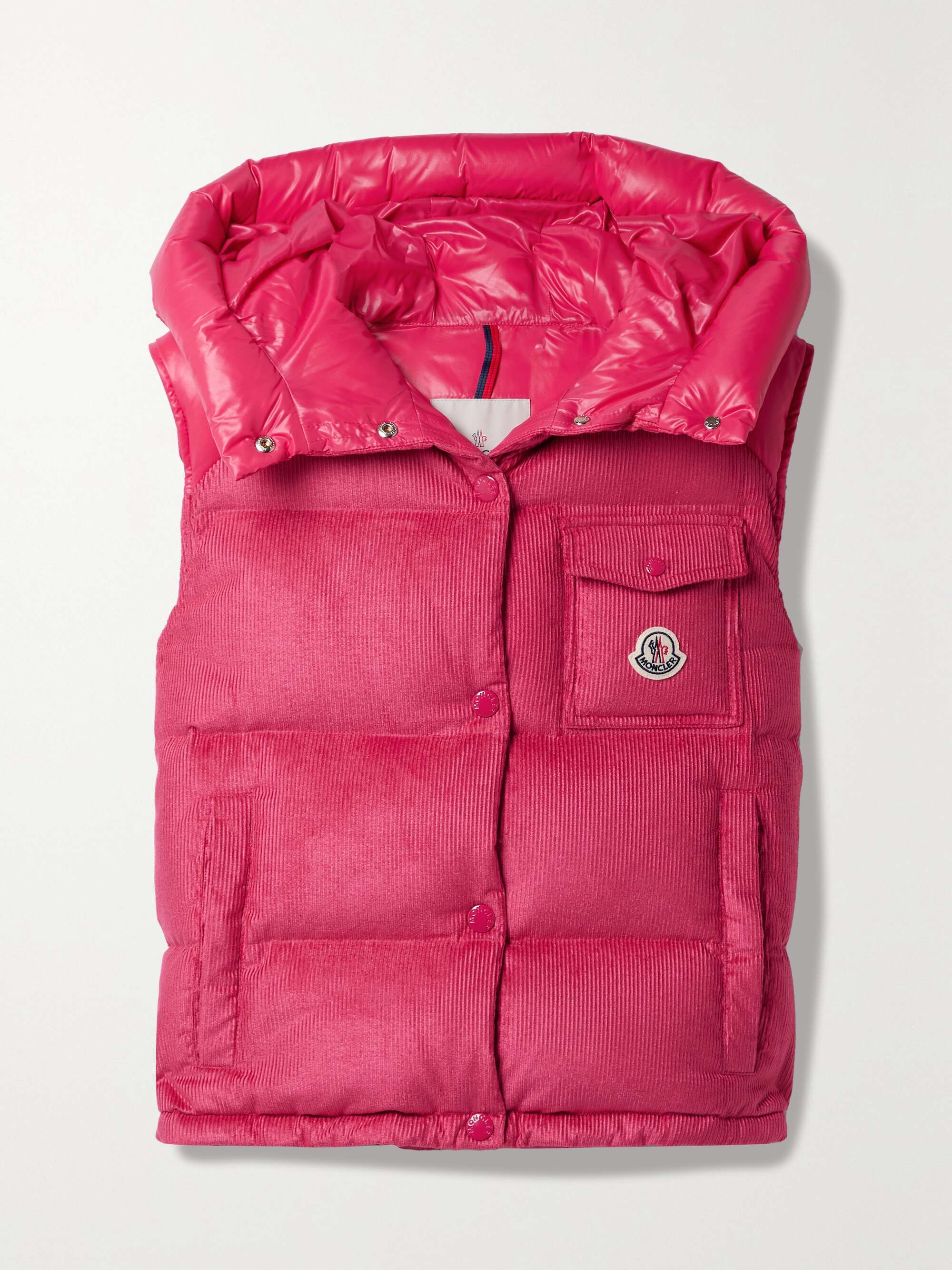 Eau shell-trimmed quilted down cotton-blend corduroy vest hero visual