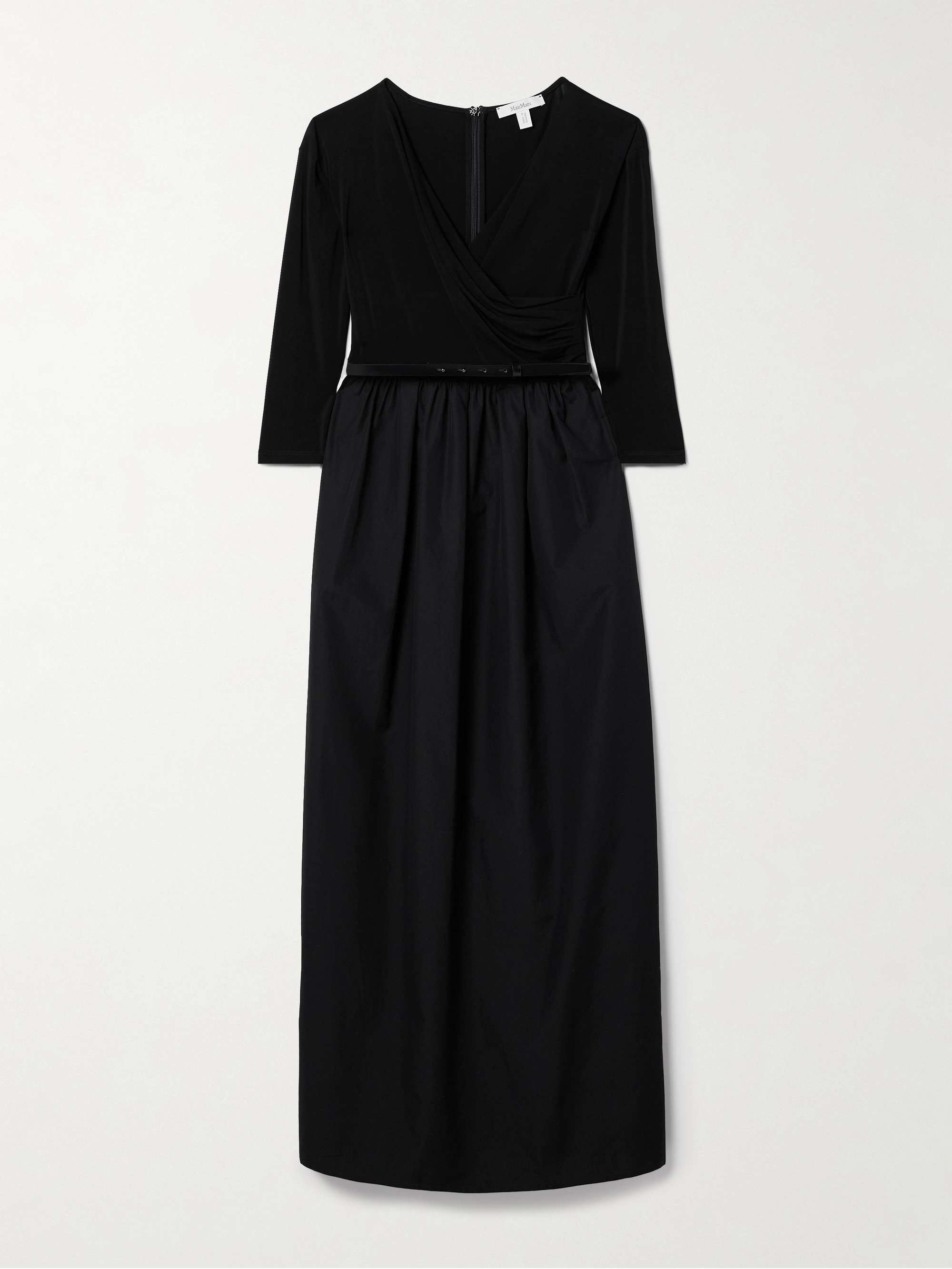 Kaiser belted stretch-jersey and cotton-poplin midi dress hero visual