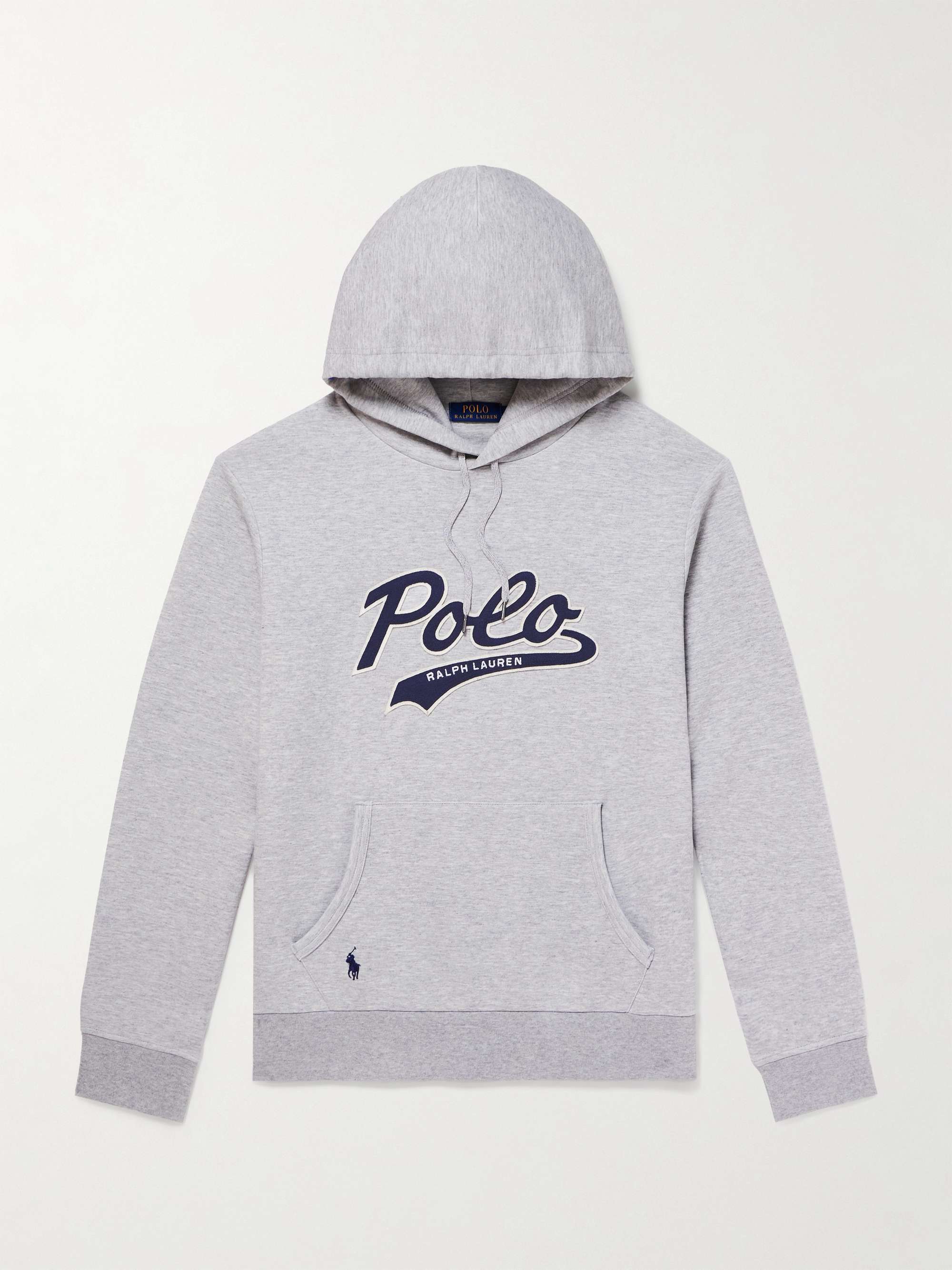 Logo-Appliquéd Embroidered Cotton-Jersey Hoodie hero visual