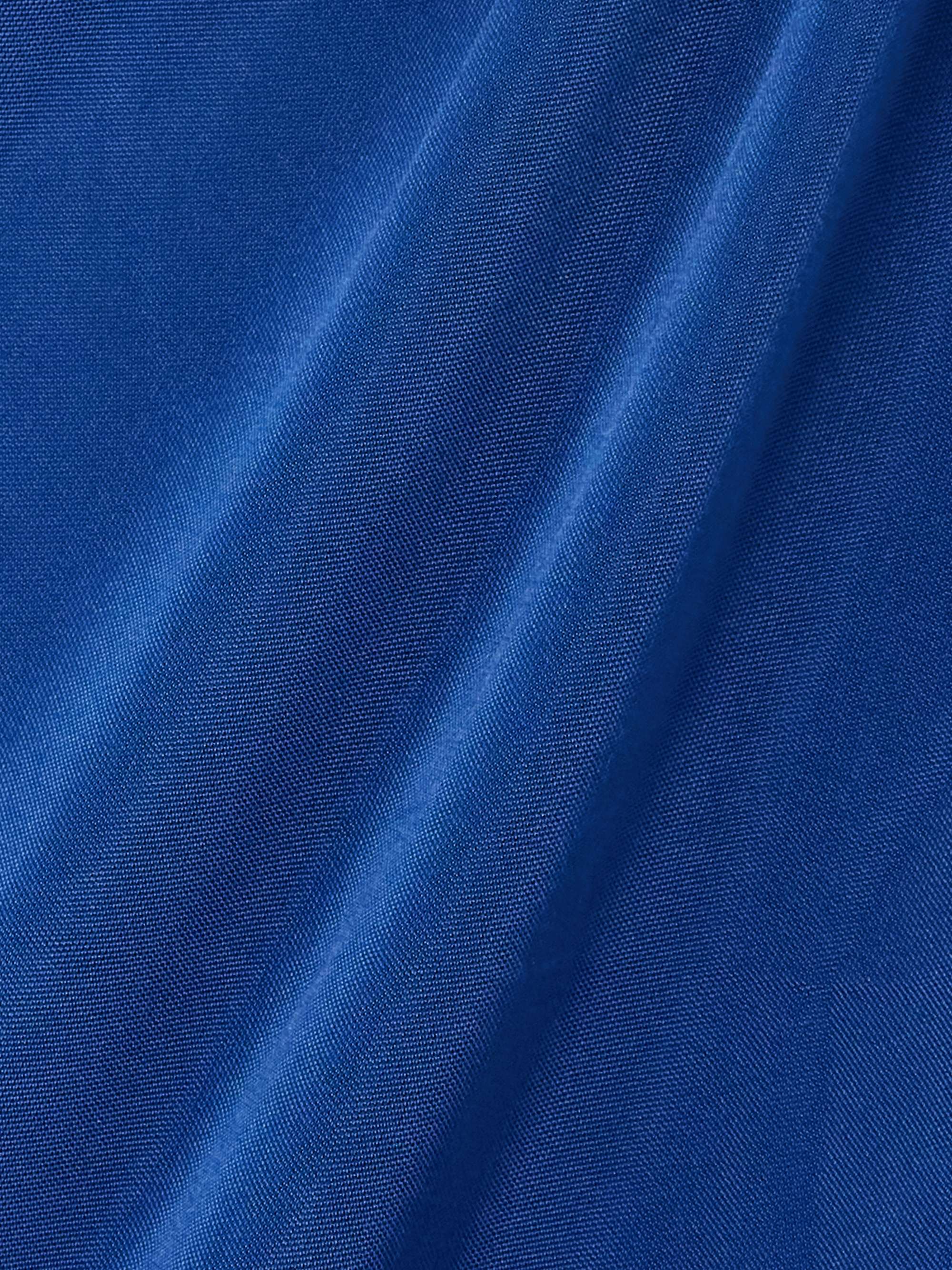 Ruffled satin-jersey blouse view