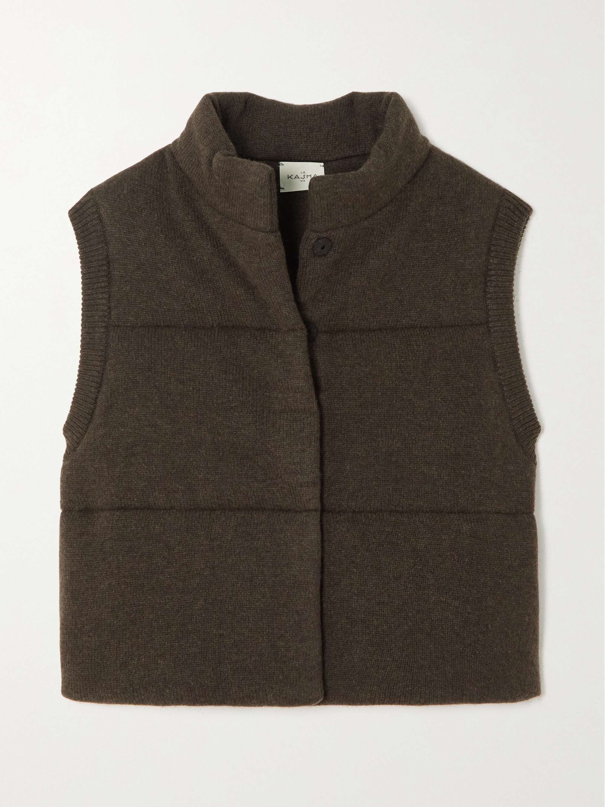 + NET SUSTAIN Montana quilted organic cashmere vest hero visual