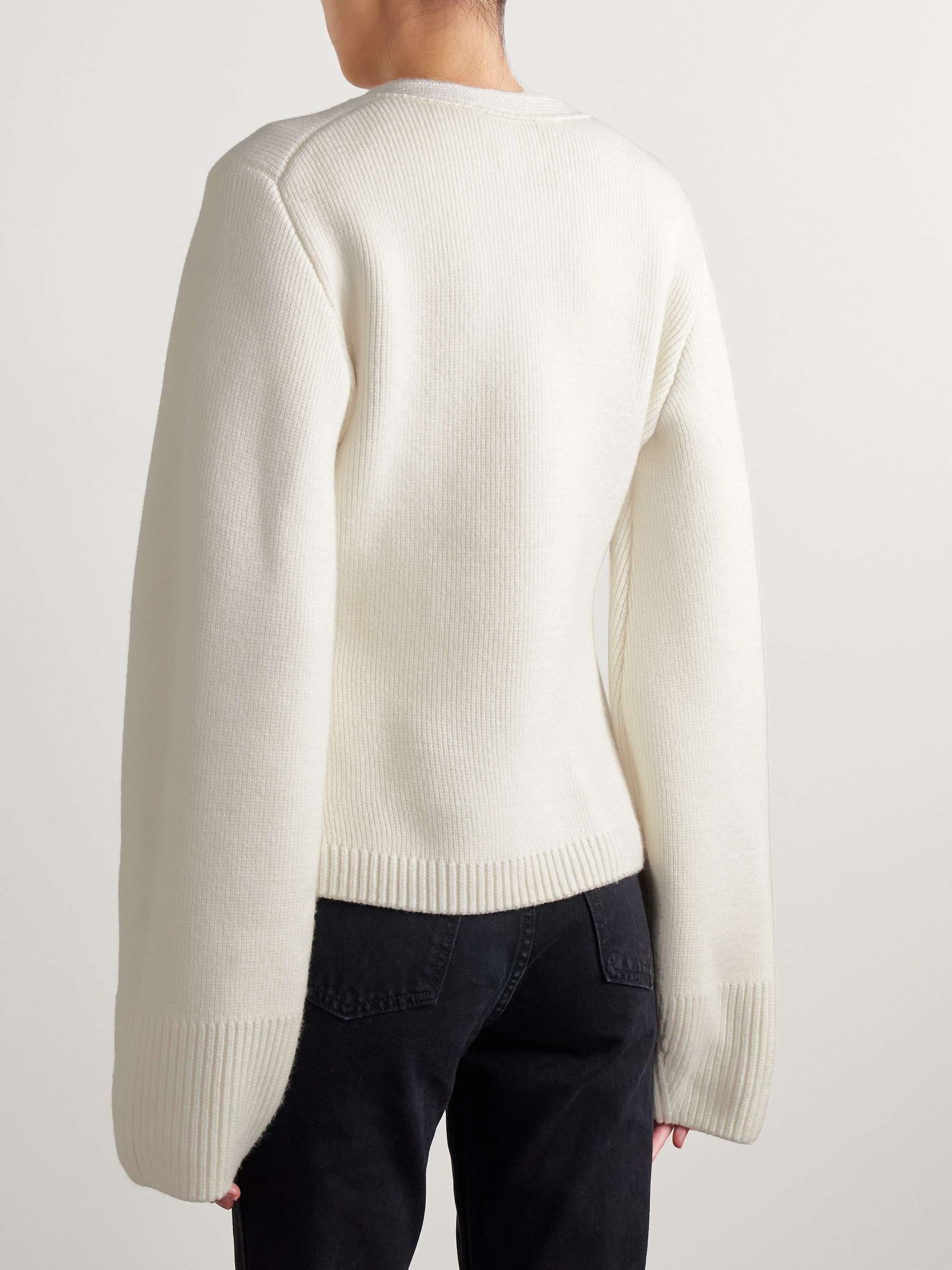 Scarlet cashmere cardigan view