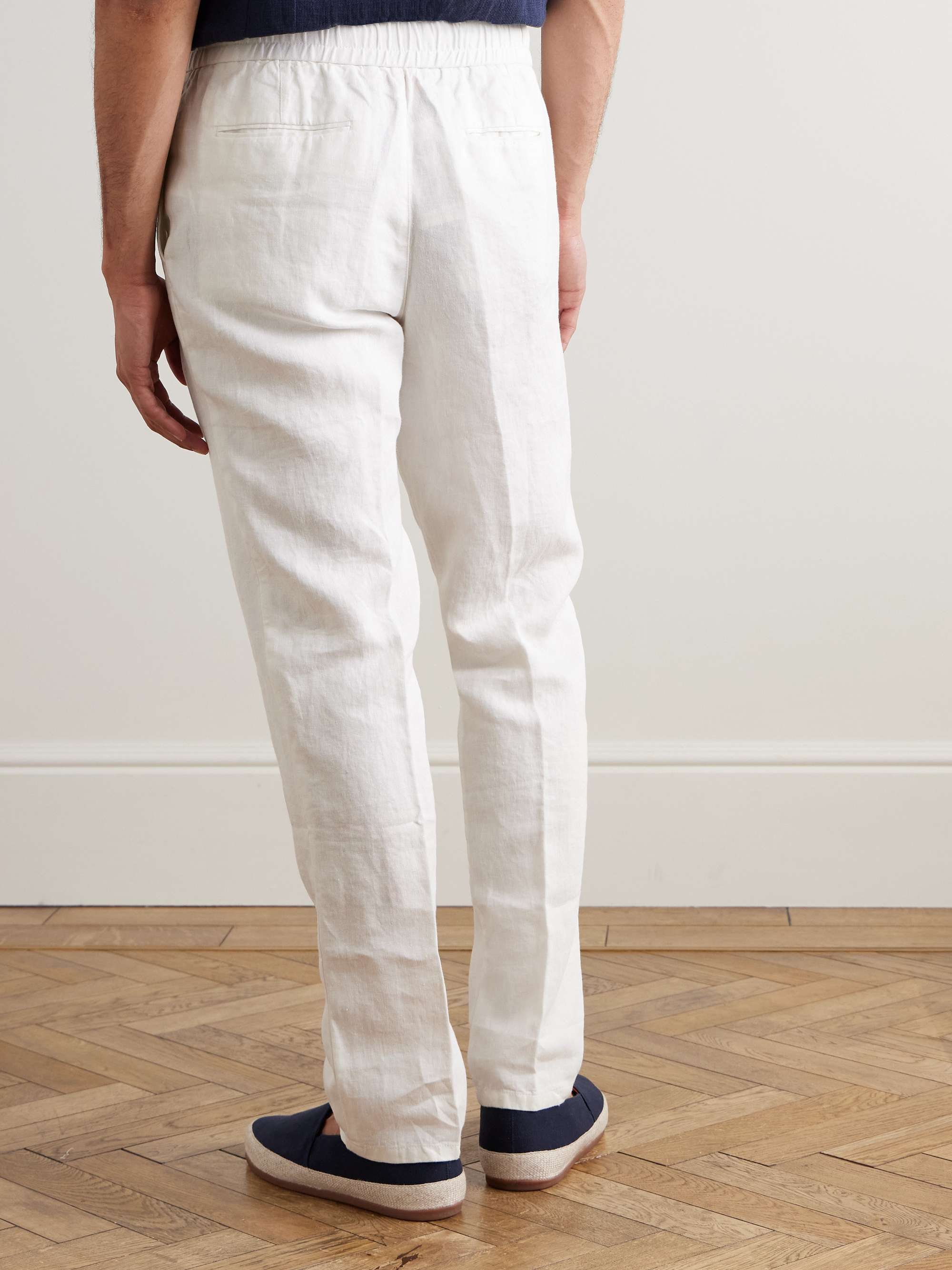 Cornell Straight-Leg Washed Linen Trousers view