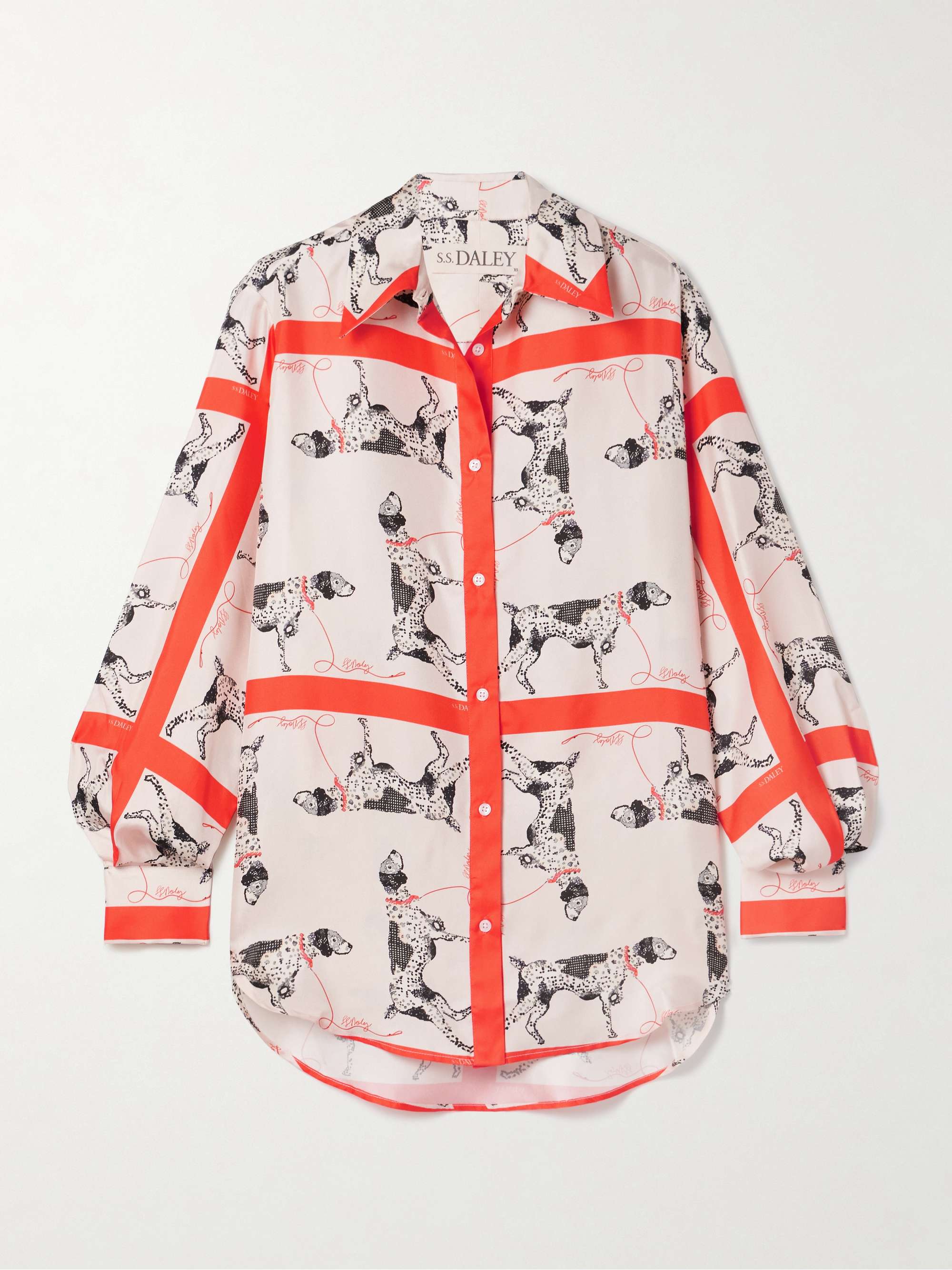 Pointer printed silk-twill shirt hero visual