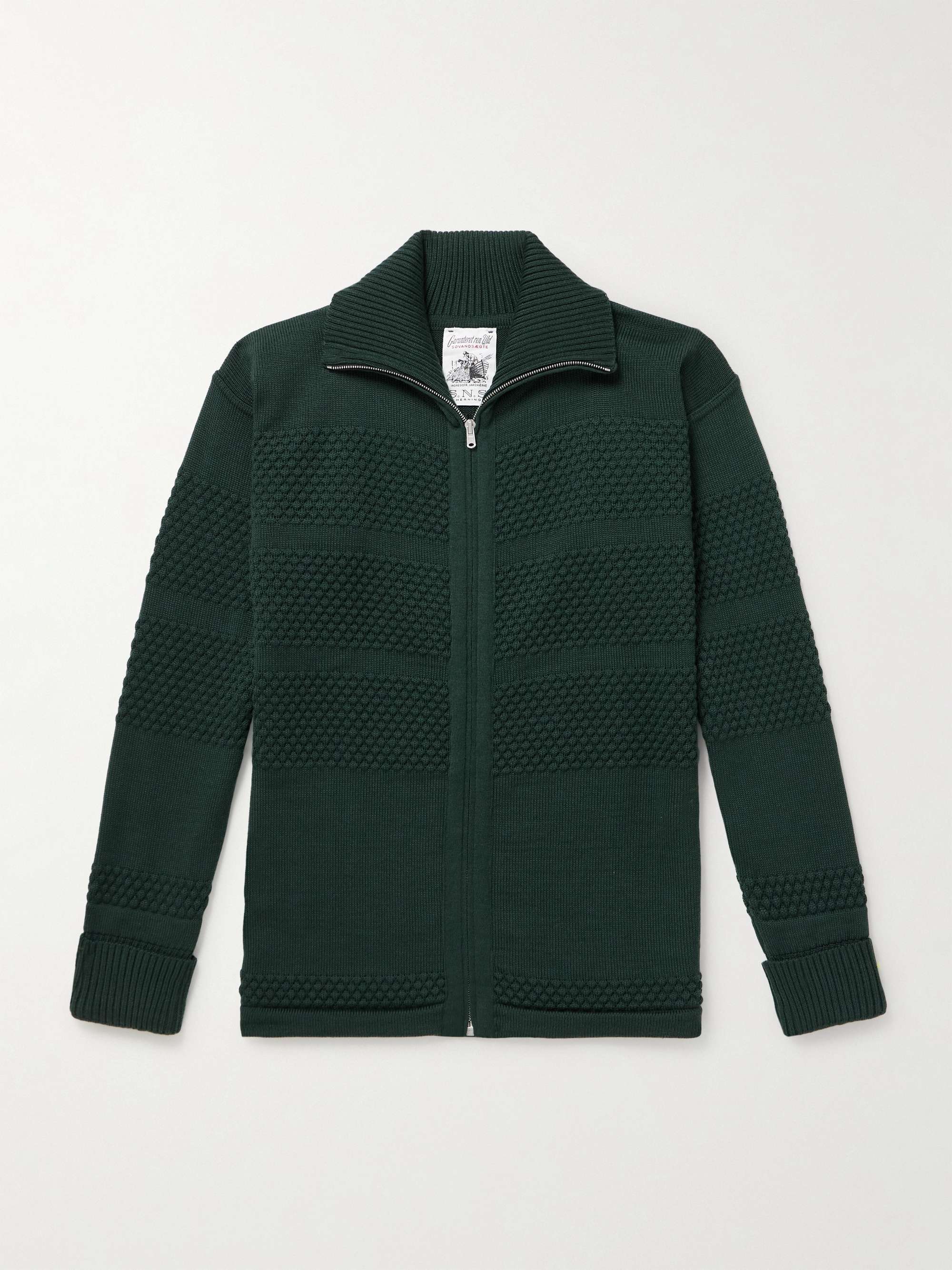Virgin Wool Zip-Up Cardigan hero visual